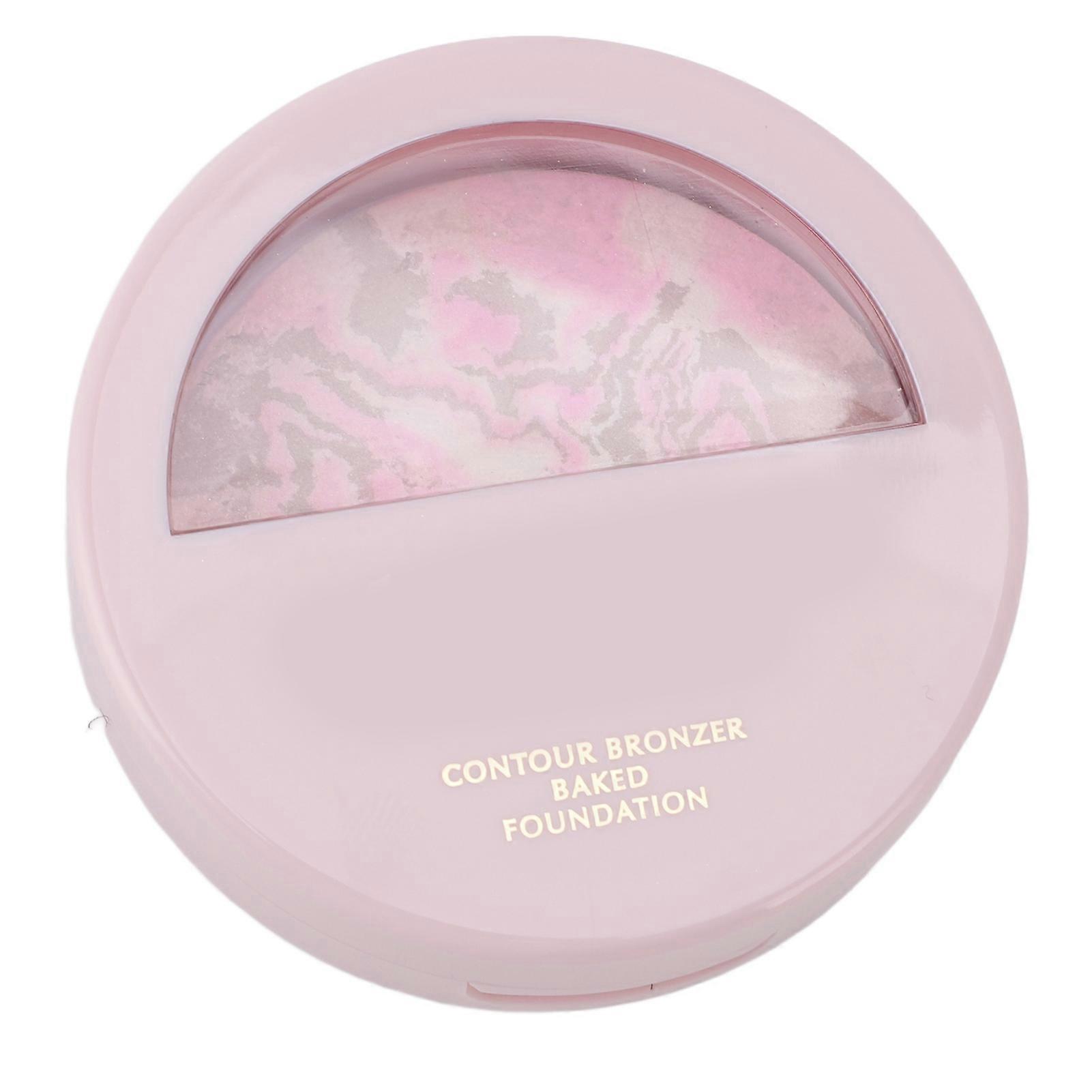 Bronze Setting Powder 9g Cosmetic Marbleized Coverage Moisturizing Bronzing Powder for Highlighting Contour Porcelain White