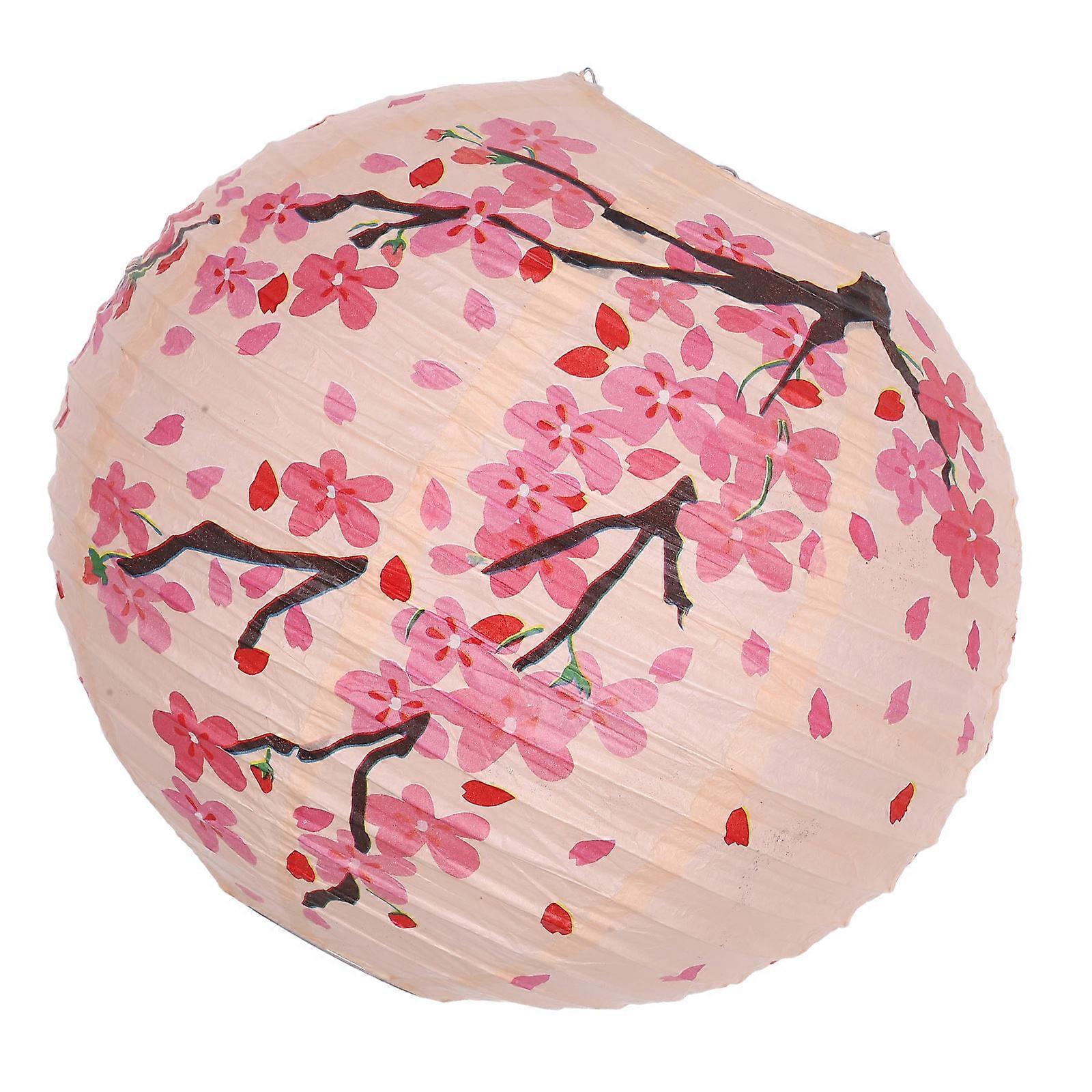 Japanese Style Paper Lanterns for Decoration Pink Color Simple and Shape 7 Inch
