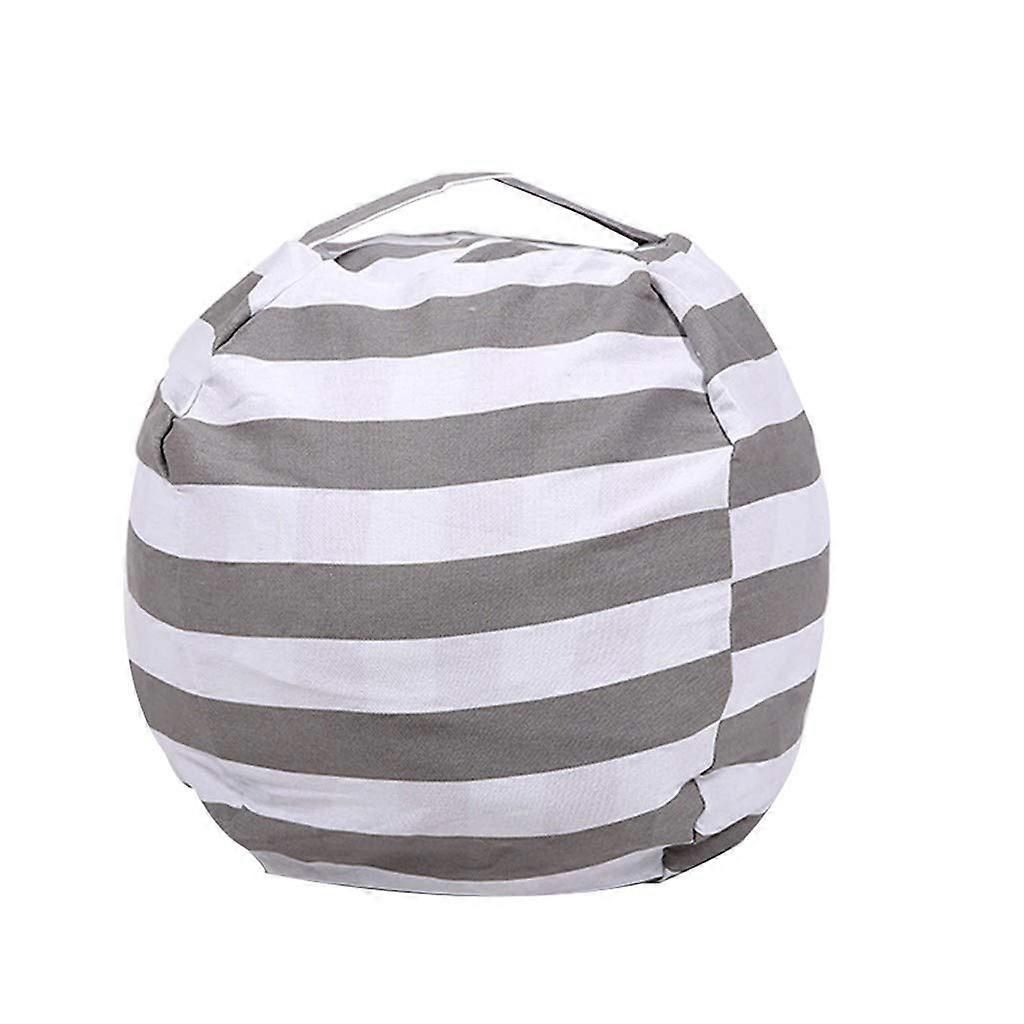 Soft Toy Storage Bag Bean Bag Seat Cushion Kids Soft (Grey)