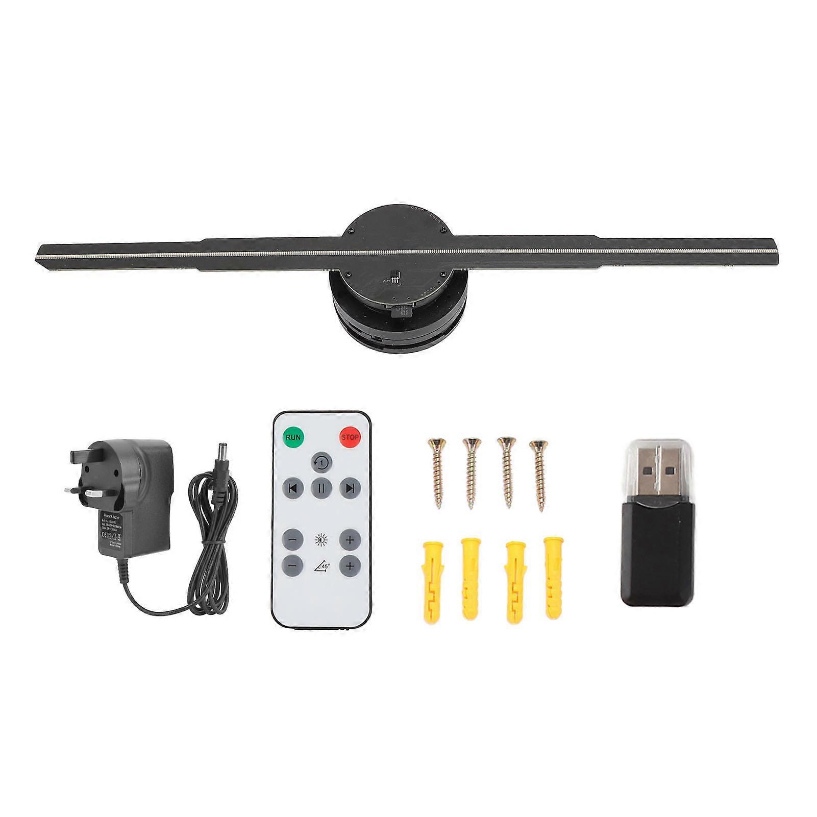 3D Hologram Fan 16.5" 384 LEDs 1024x1024P WiFi APP Control for Business & Events UK Plug