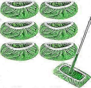 Reusable Wet Pads for Swiffer Sweeper Mop, Washable Microfiber Pads for Mopping Floors - 6 Pack (Mop is not Included)