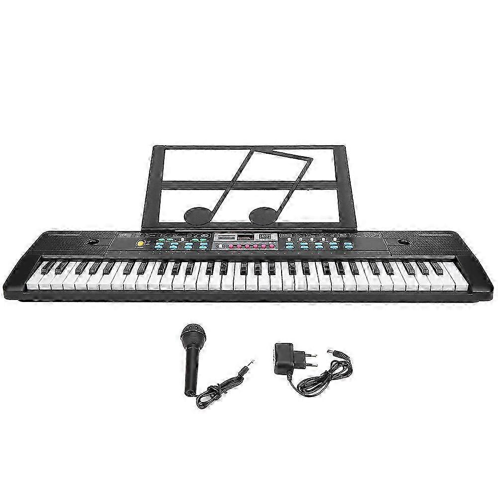 61-Key Electronic Keyboard for Kids with Microphone Musical Instrument EU Plug 110 - 240V