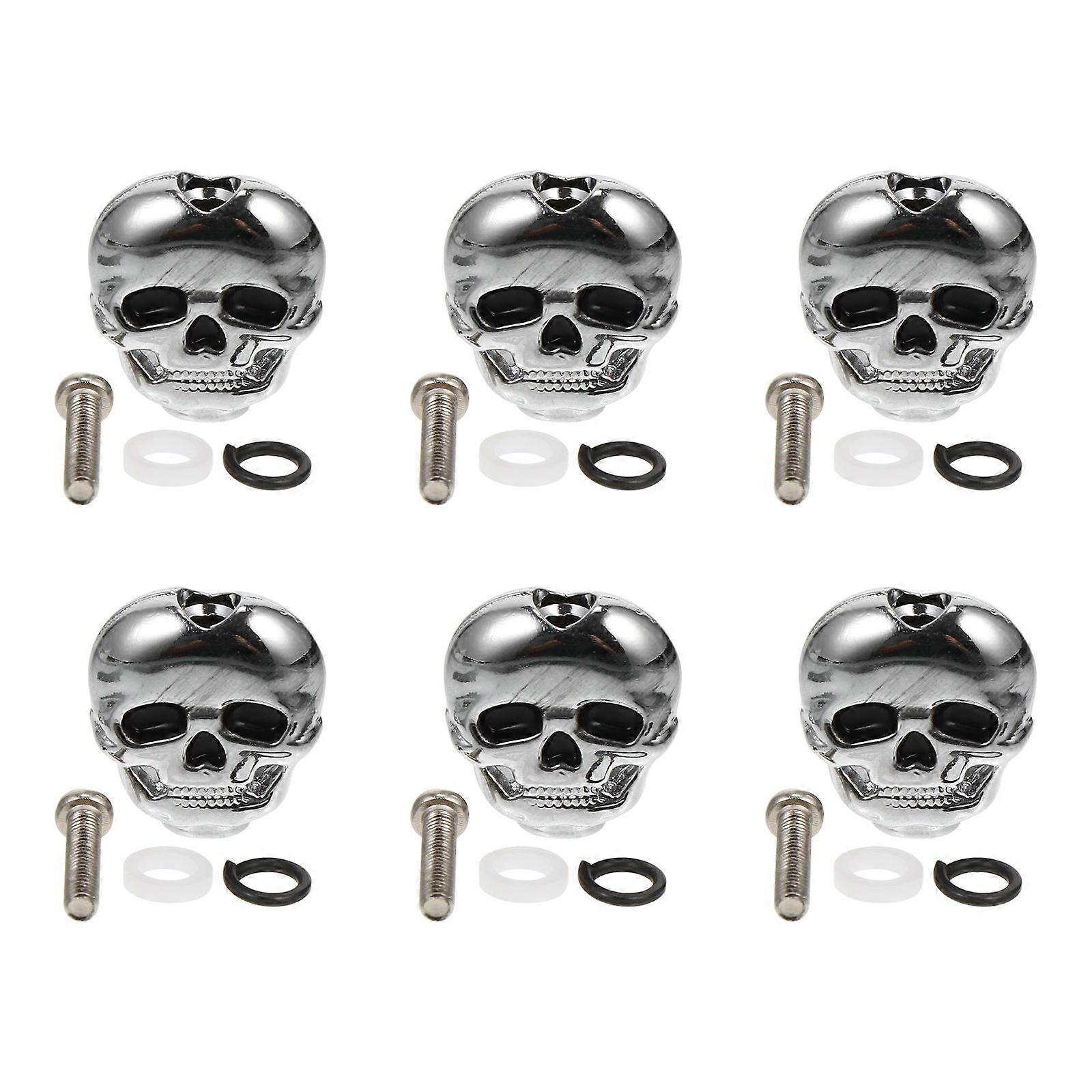 6pcs Durable Skull Tuning Pegs for Electric Guitar – Stable, Strong Head Knobs for Easy Restringing and Tuning
