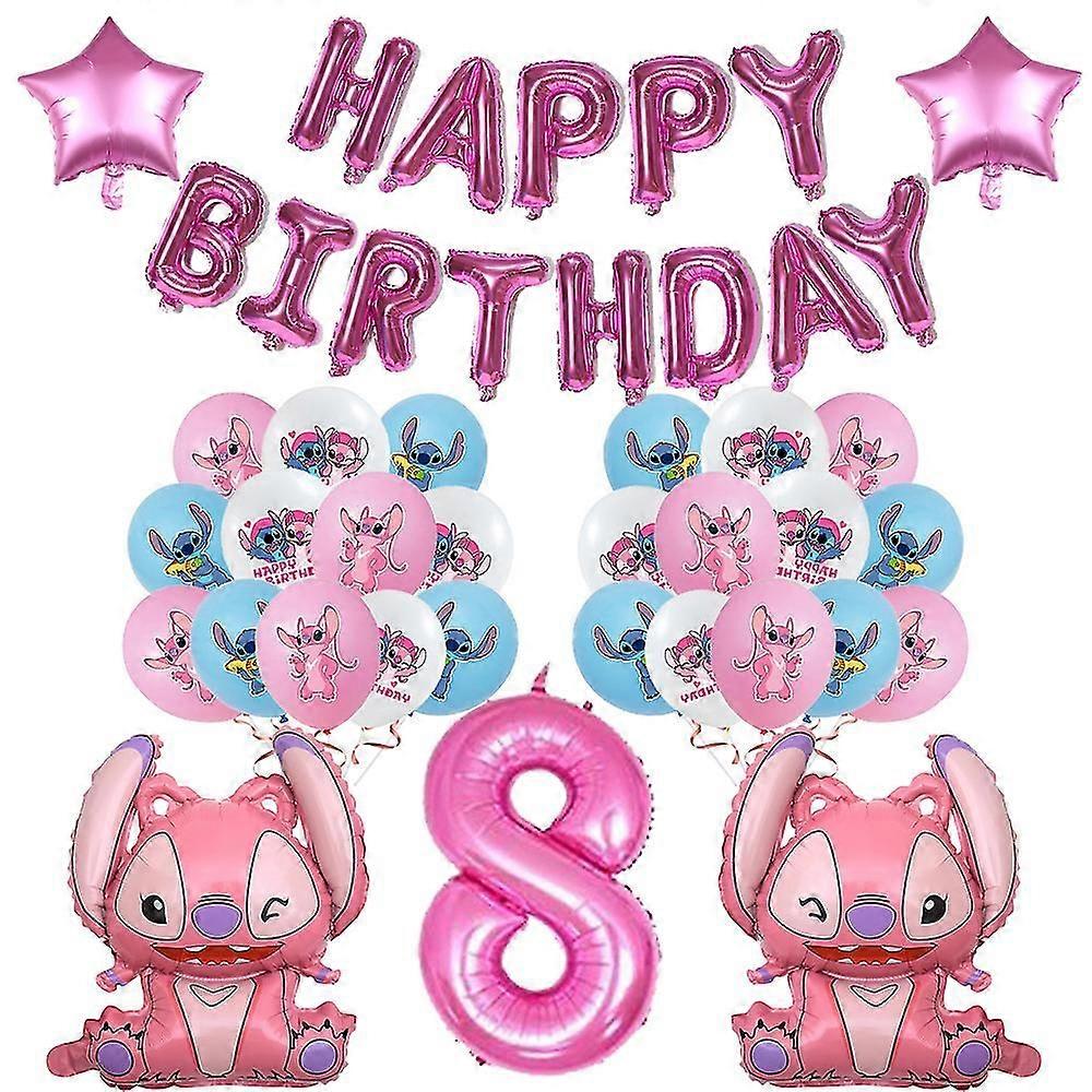 Lilo &amp; Stitch Birthday Party Decor Disposable Tableware Customizable Background Balloons Set Baby Shower Party Supplies