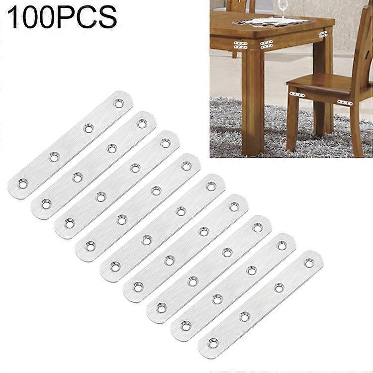 100 PCS Stainless Steel Connection Code Straight Connecting Piece, Number: 7