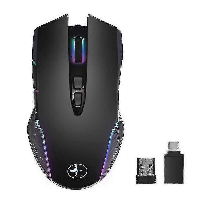 Wireless Mouse Jiggler with On/Off Button for Computer Awake, Rechargeable & Quiet Click