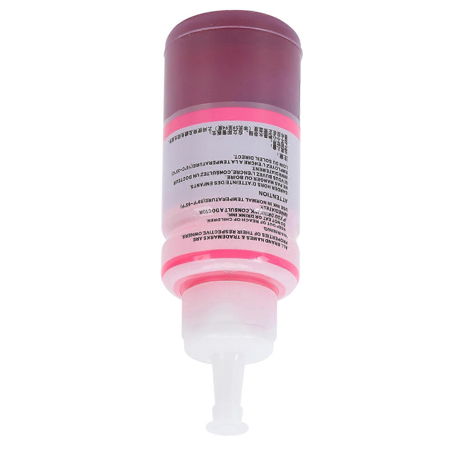 Ink Bright Colors No Plugs Good Sealing Convenient Storage Compatible Replacement Dye Ink for Color Inkjet PrinterLight Red