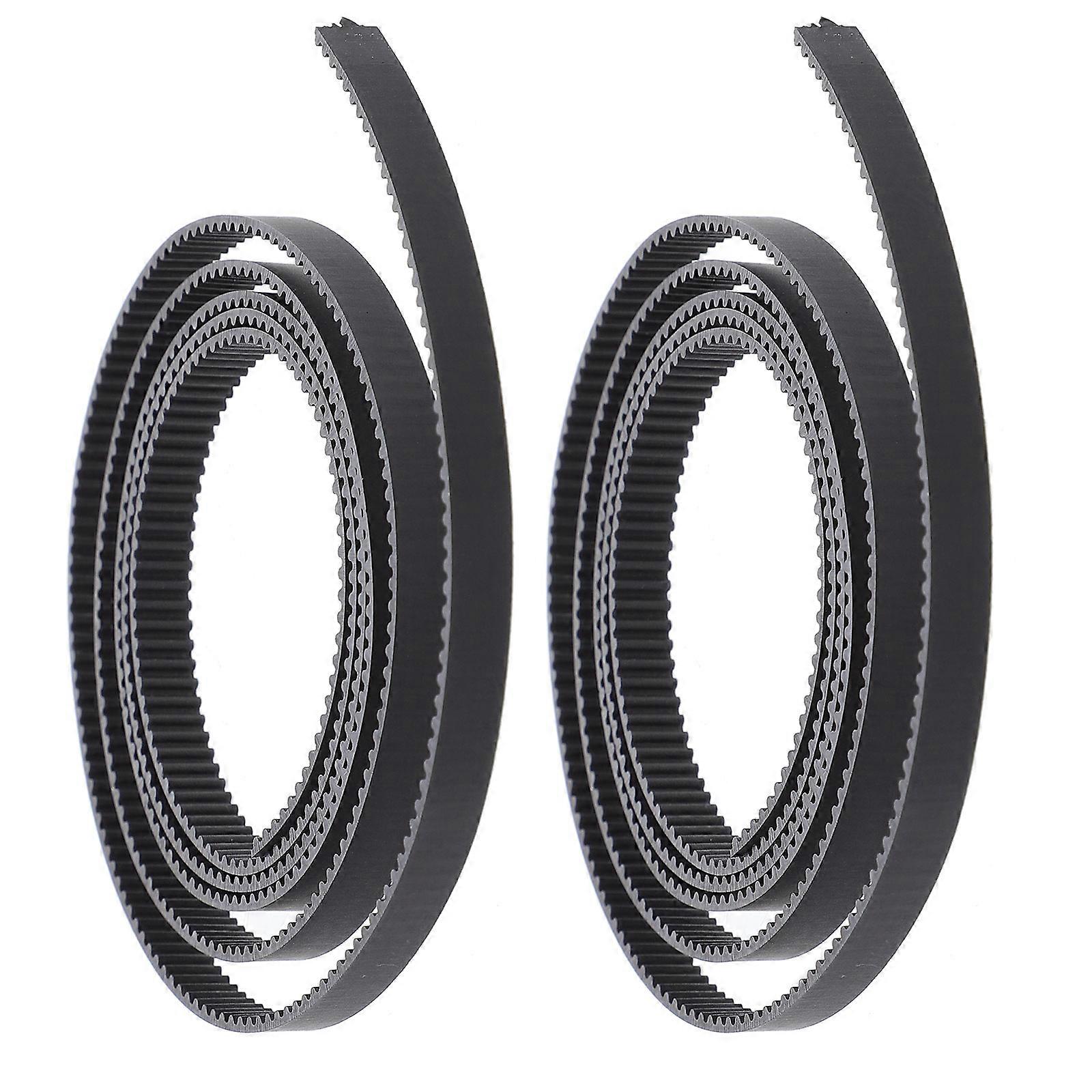 Rubber Timing Belt 2pcs for Printer Accessories Flexible Loop Belts for CNC RepRap Applications Temperature Resistant