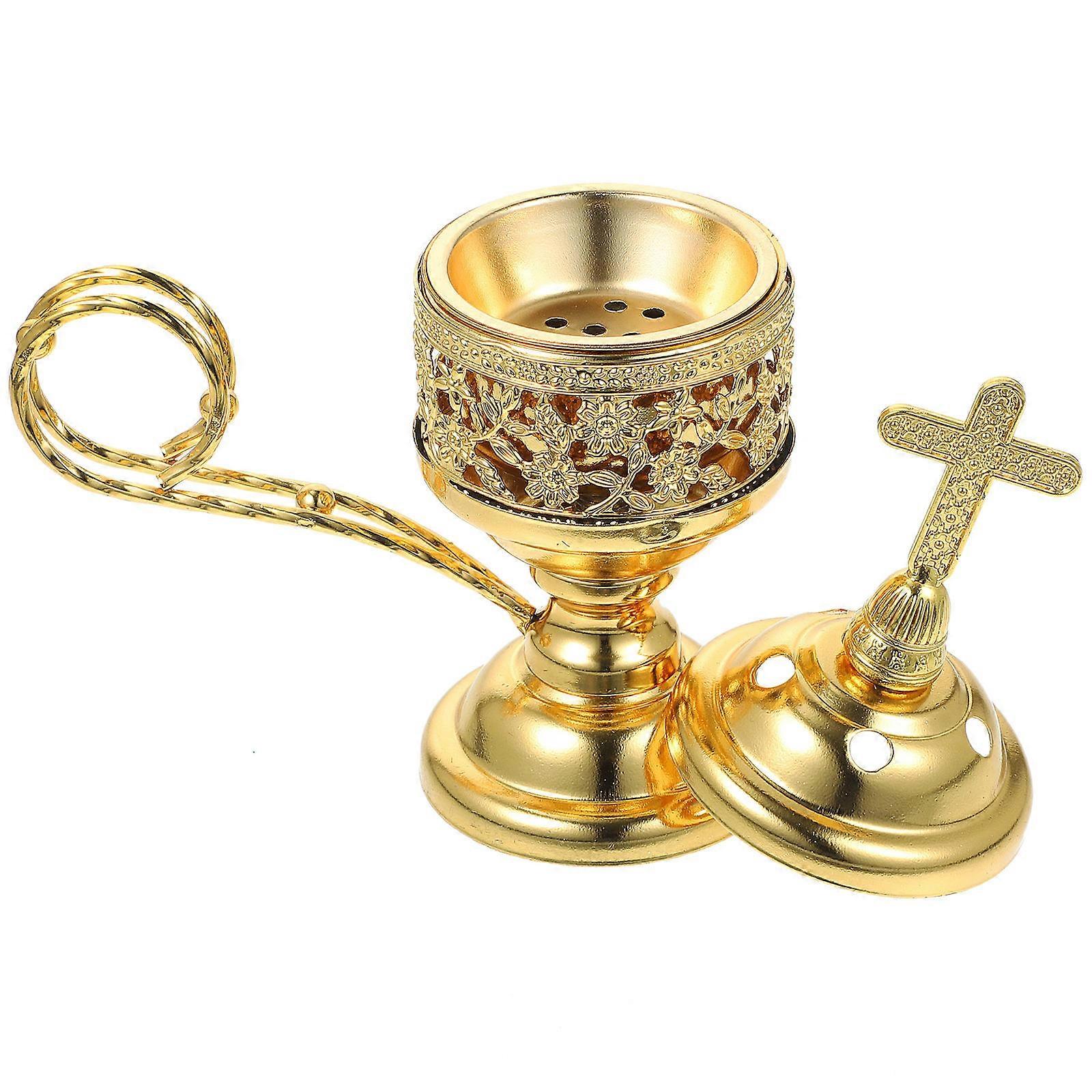 Golden Iron Incense Seat for Decoration with Middle East Design Style and Wide Applications 3.5