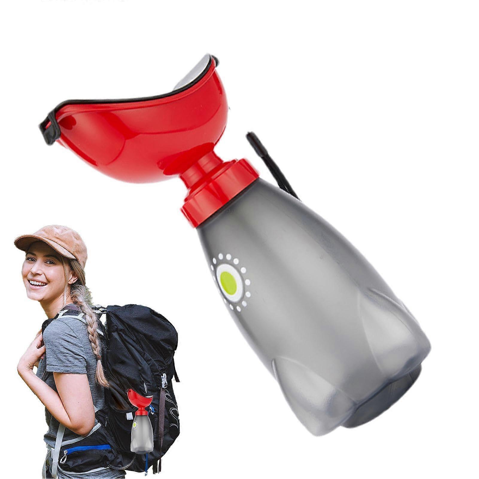 Portable Urinal Unisex Portable Urinal Urinal Bottle Urinal Bottle for Men with Lid and Funnel AntiTilt Urinal Device red