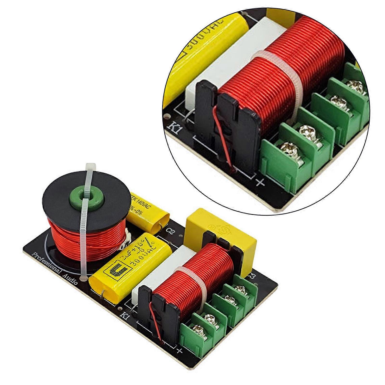 Advanced 2 Way Frequency Divider High End Sound Component 2 Speaker Crossover 200W Simple Installs for High End Speakers Multicolor