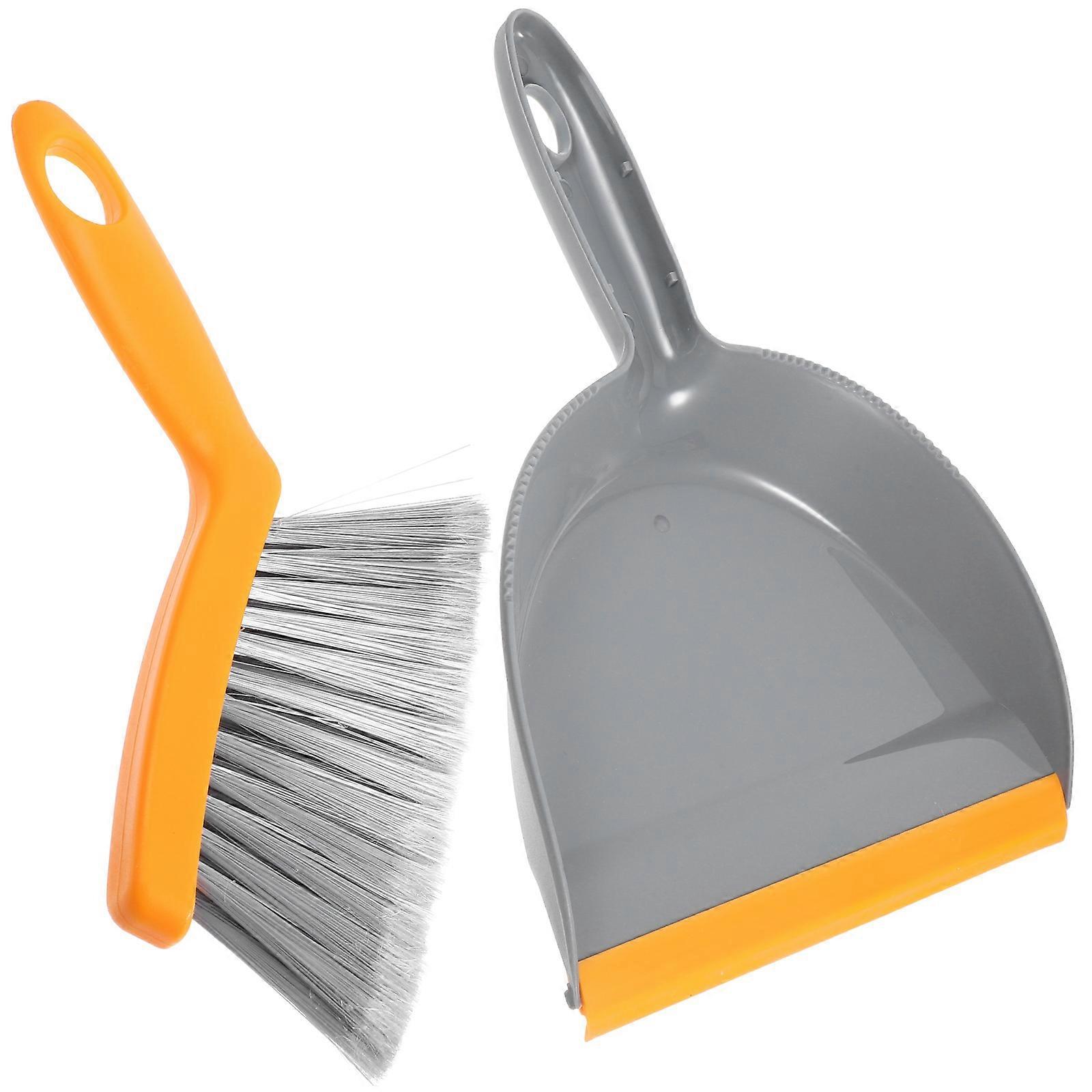 Table Cleaning Small Broom with Dustpan for Desktop Use 1Set Plastic Cleaner