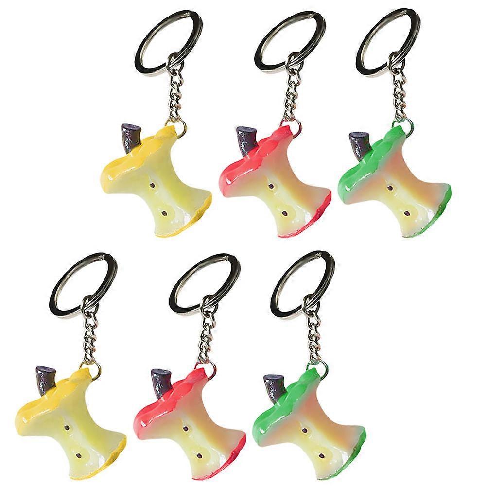 Hemoton 6pcs Key Holder Rings Core Keychains Decoration Bag Pendant