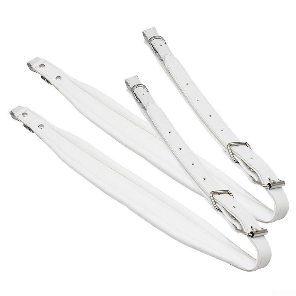Accordion Shoulder Strap Adjustable Faux Leather for 60 120 Bass Accordions  Performance Sponge (White)