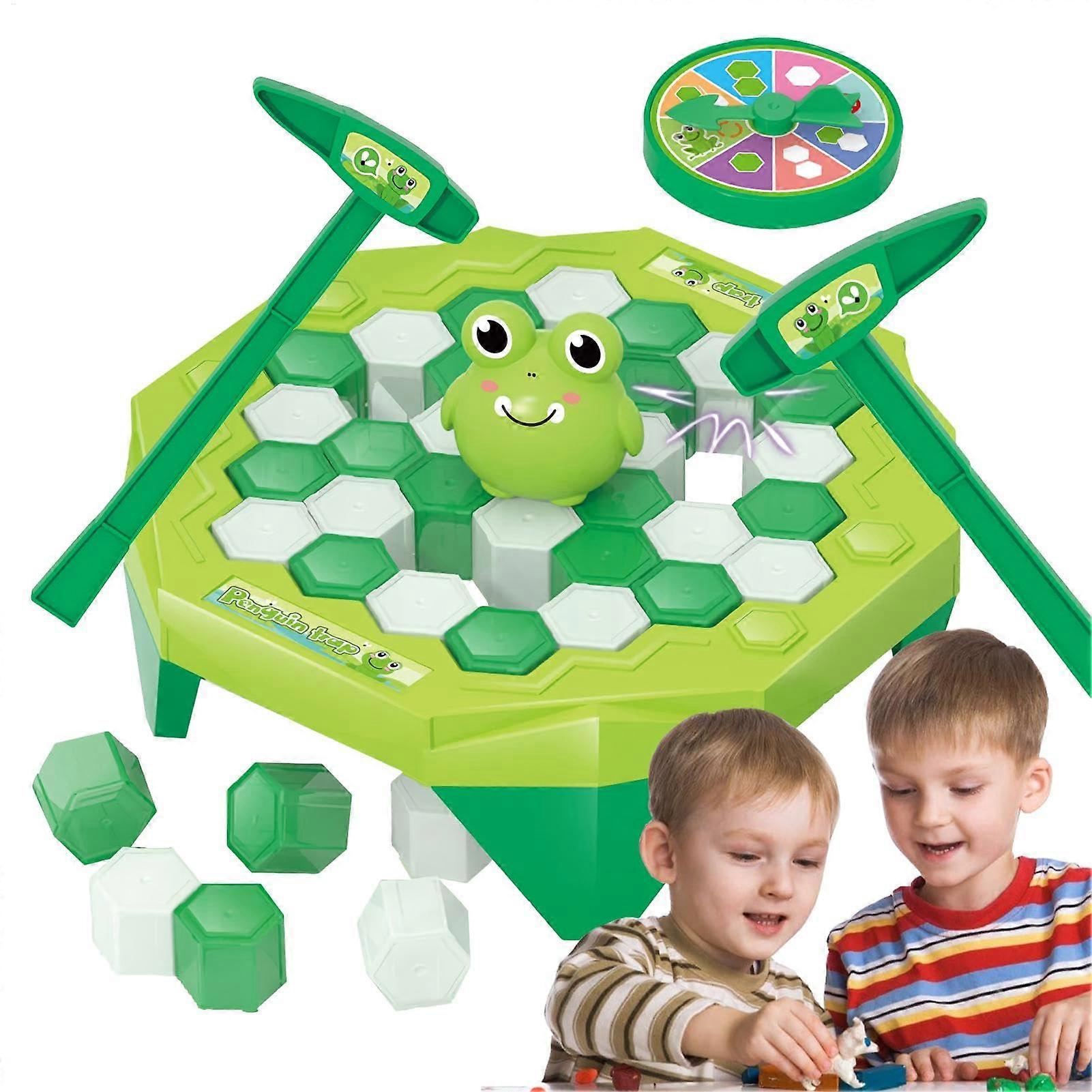 Ice Breaking Game Frog-Theme, Knock Ice Block Toys, Educational Tabletop Game For Kids, Boys and Girls