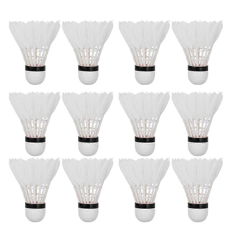 12-Pack Training Badminton Shuttlecocks for Sports