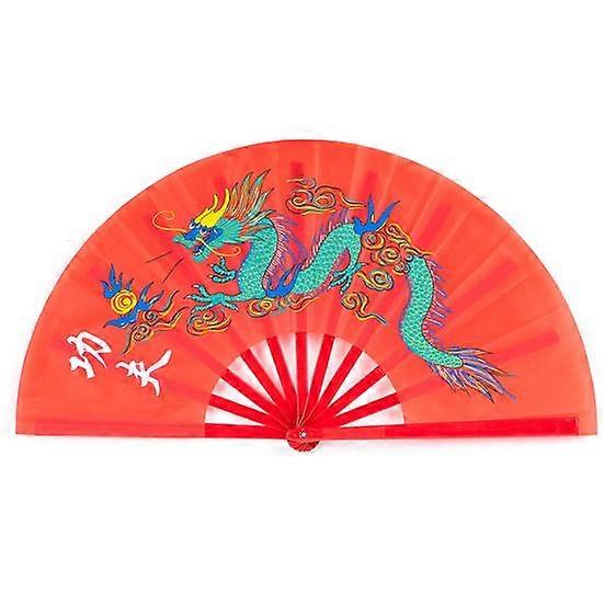 Folding Fan Durable Elegant Chinese Style Durable Exquisite Pattern Decorative Fan for Tai Chi Classical Dance