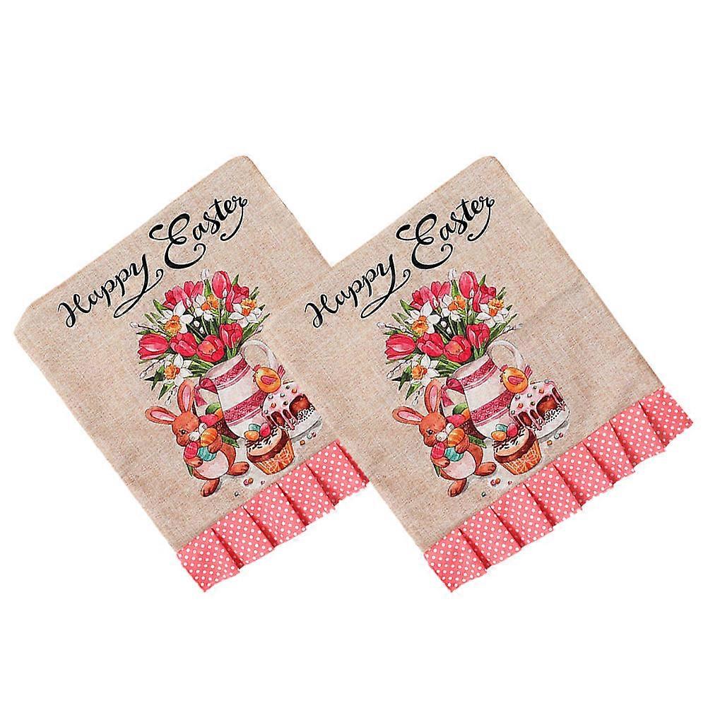 Decorative Eating Area Chair Back Cover For Daily Use And Festive Gatherings In Multi Color 2Pcs