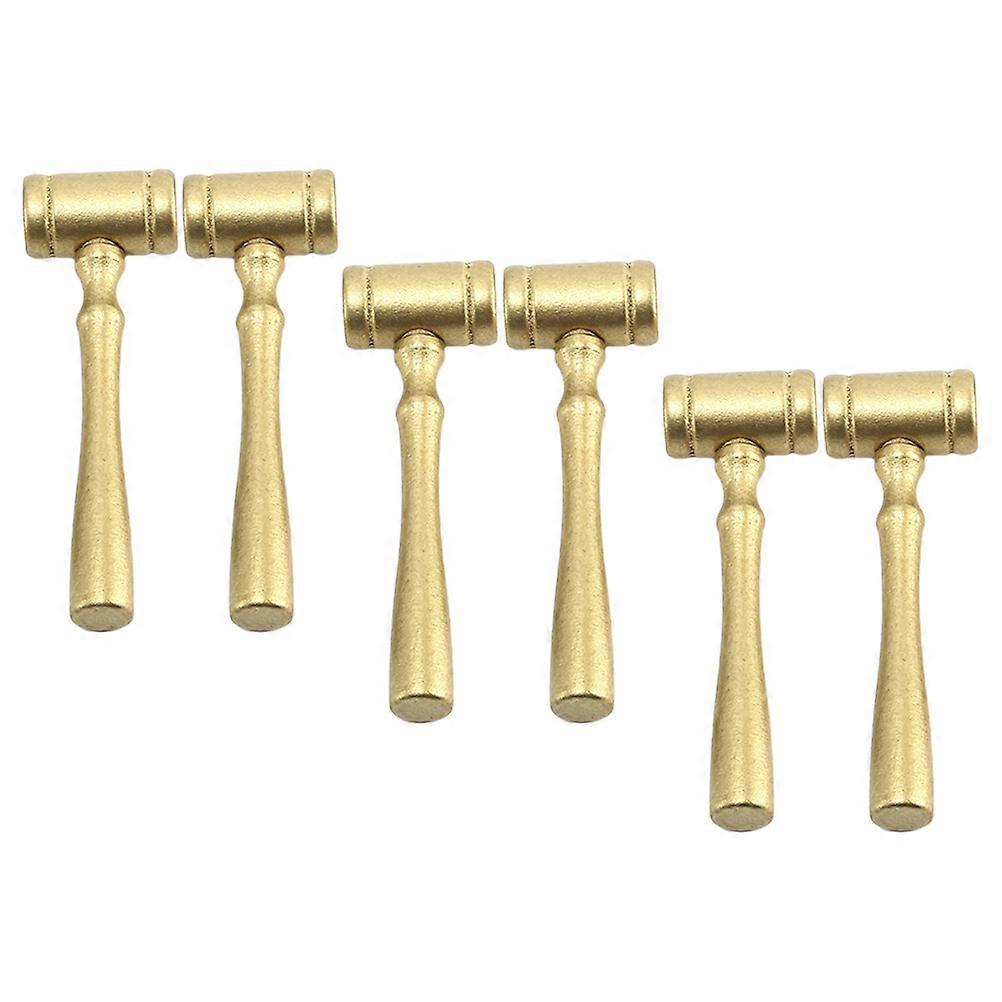 Golden Court Judge Hammer Toy for Outdoor Use Synthetic Material Safe Smooth Edges 6 Pieces