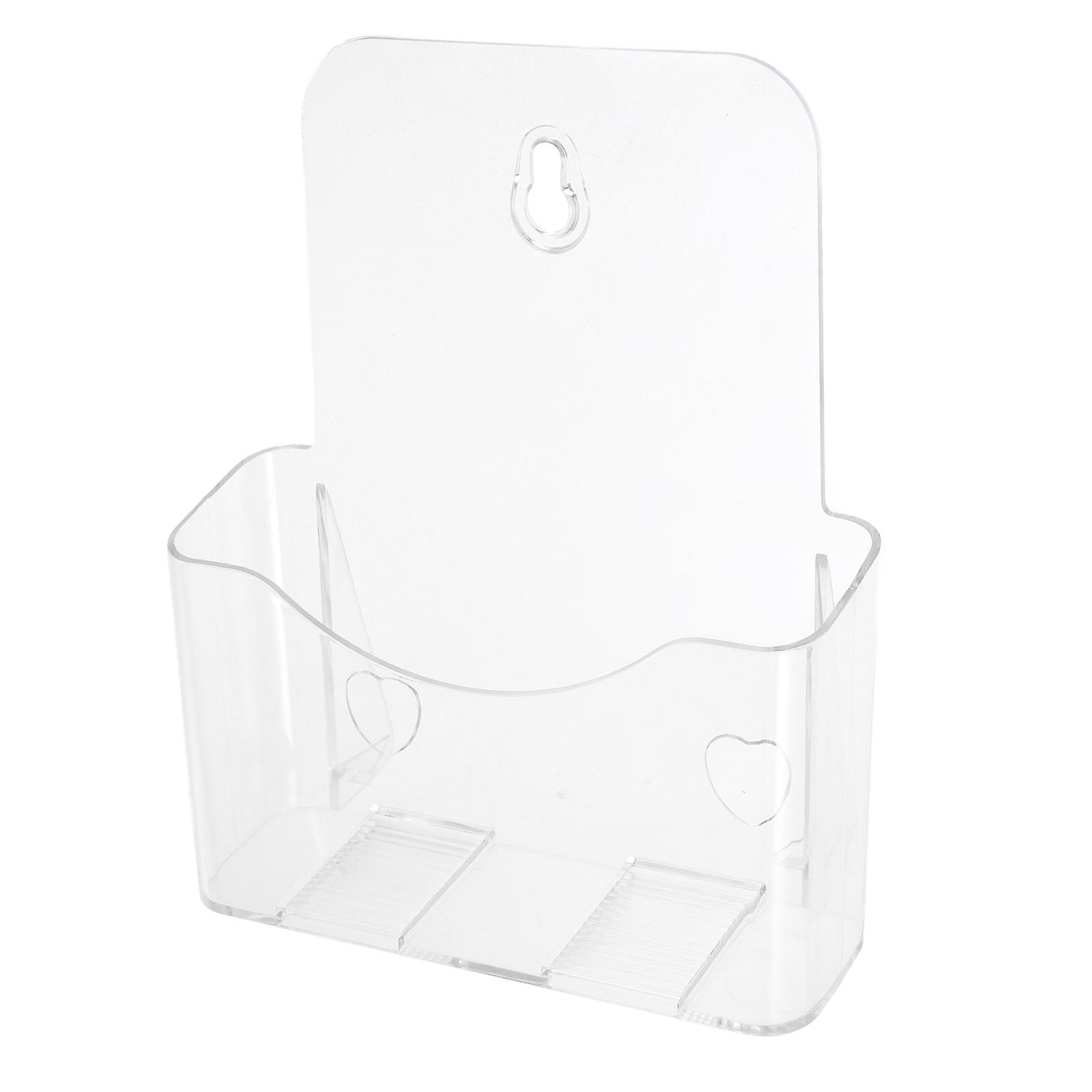 Acrylic Transparent Document Holder for Wall Mounted Storage Organizer with Magazine Rack 6.5 x 4.7