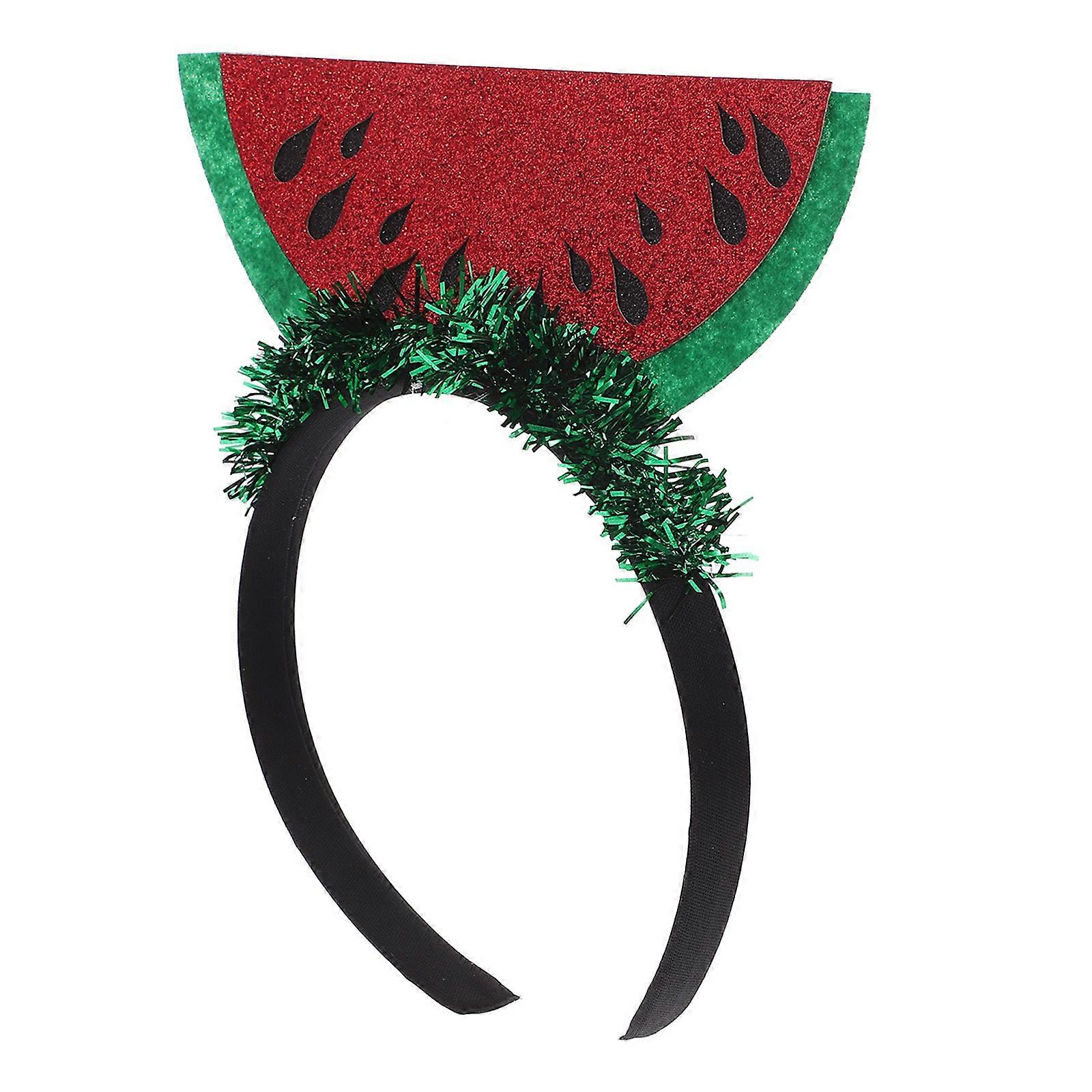 Cute Watermelon Headband with Glitter and Felt Cloth for Decoration Red Color One Size Fits All
