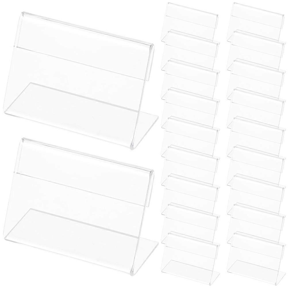 Display Sign Holder Acrylic Price Display Holders Table Signs Transparent 9.00X6.00X3.00cm Menu Display 25Pcs
