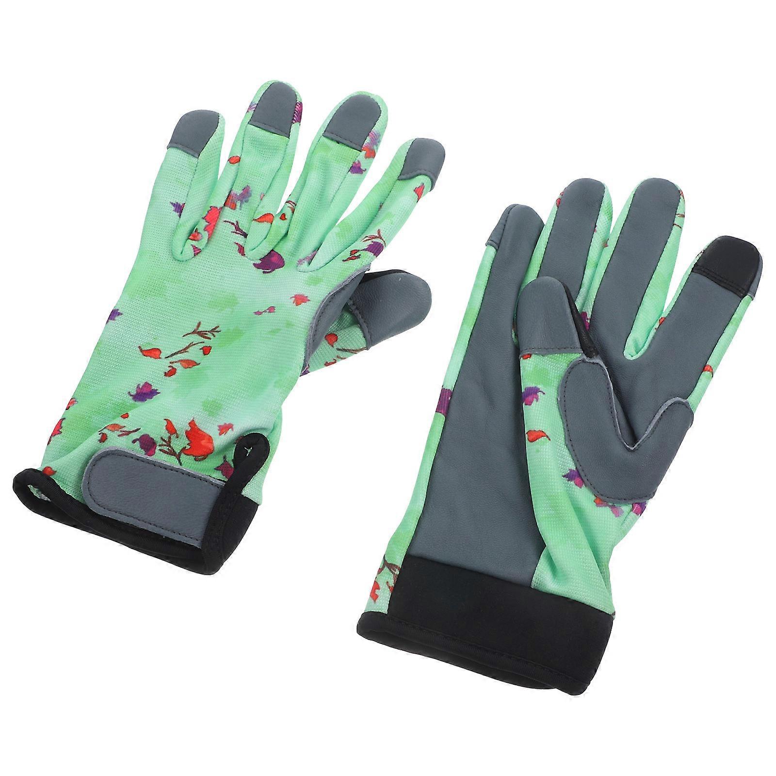 Light Green Gardening Gloves with Effective Protection and Breathable Design for Workers Size: 1 Pair