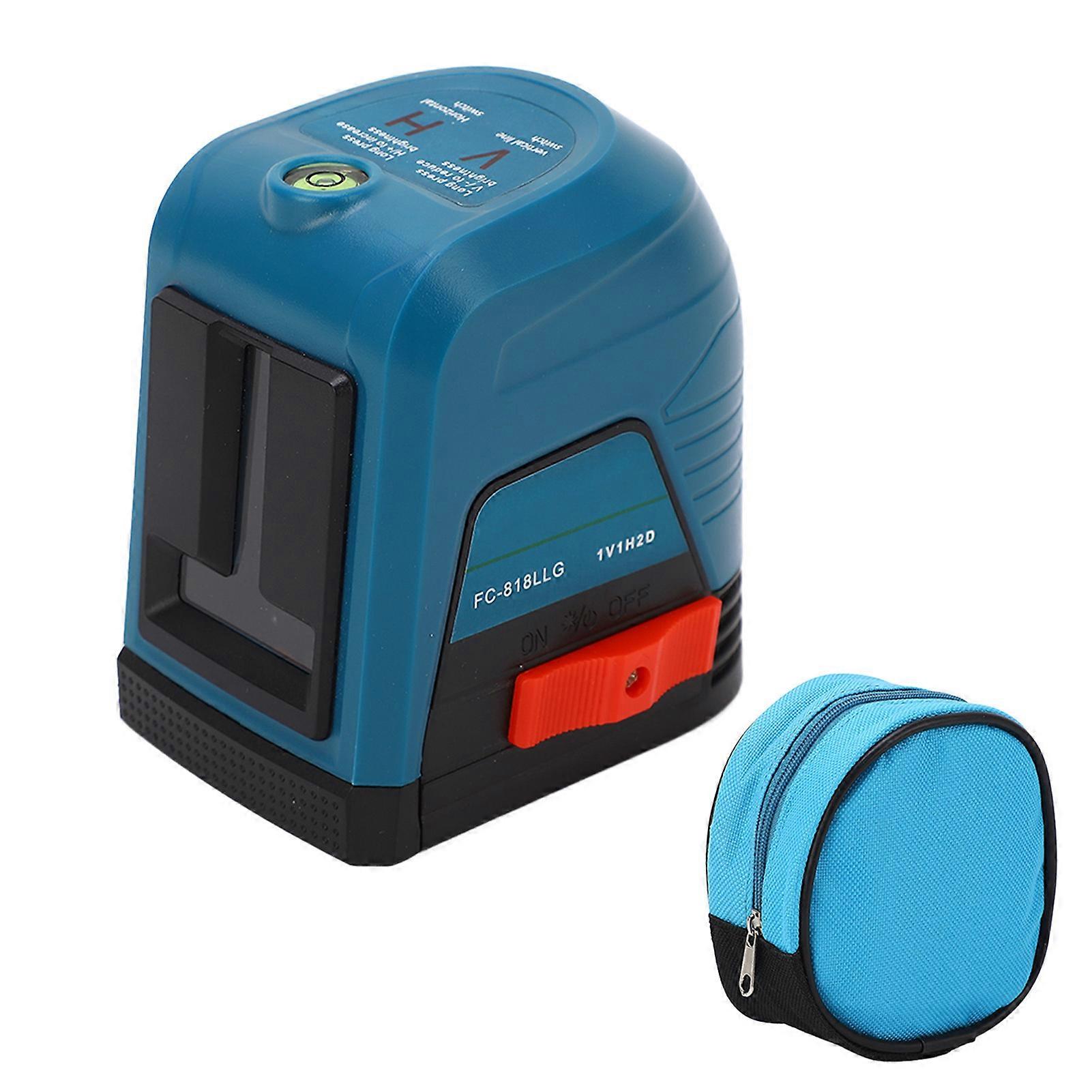 Green Laser Leveler 2 Line Mini Crossed Self Leveling Touch Keys Green Beam Level Tool for Wall Tile