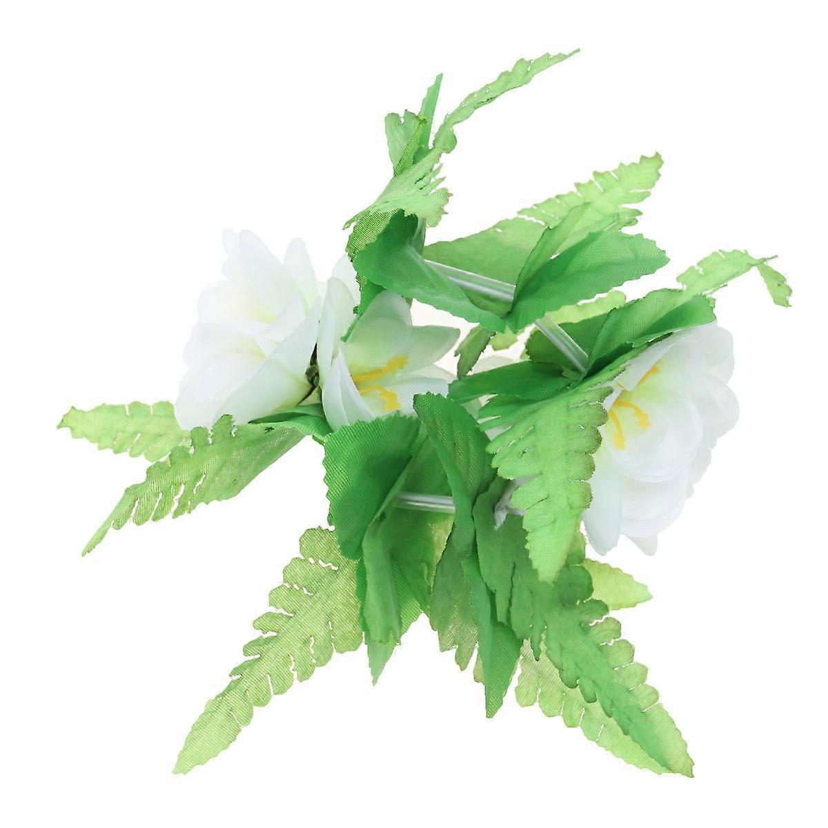 Party Decoration Hawaii Wristband Garland Green Leaf Tropical For Luau Party Beach Gathering 27cm With Elasticity 2Pcs