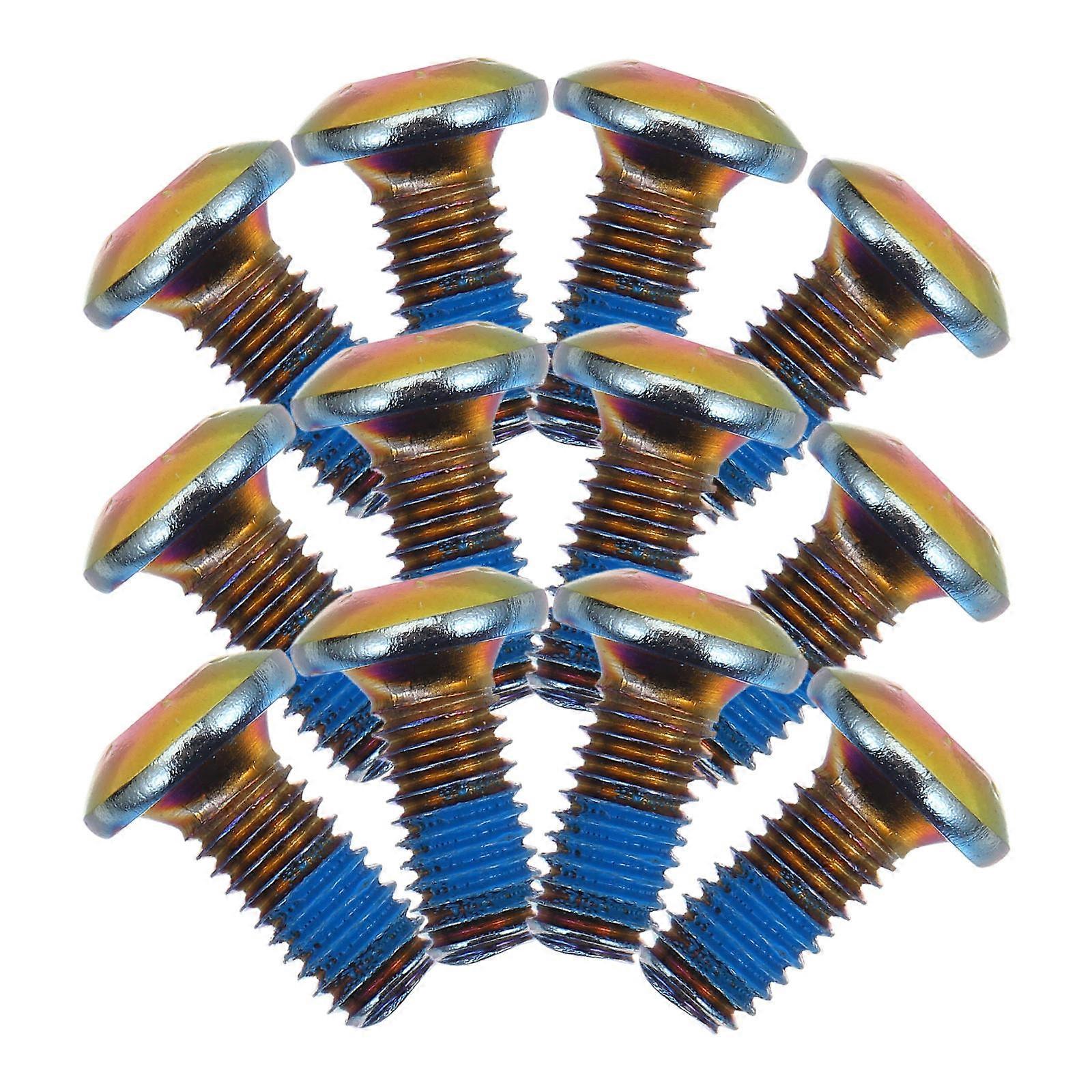 Brake Fixing Titanium Steel Brake Pad Screws Durable 12Pcs For Mountain Bikes In Suitable For All Weather Conditions