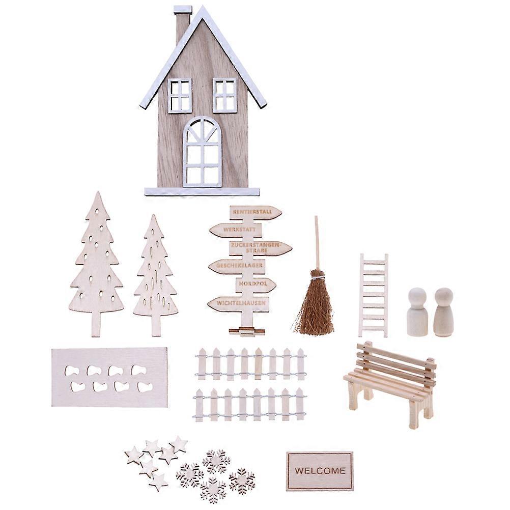 DIY Xmas Scene Decoration Miniature Accessories Featuring Elf Style Suitable For Miniature Hobbyists 1 Set