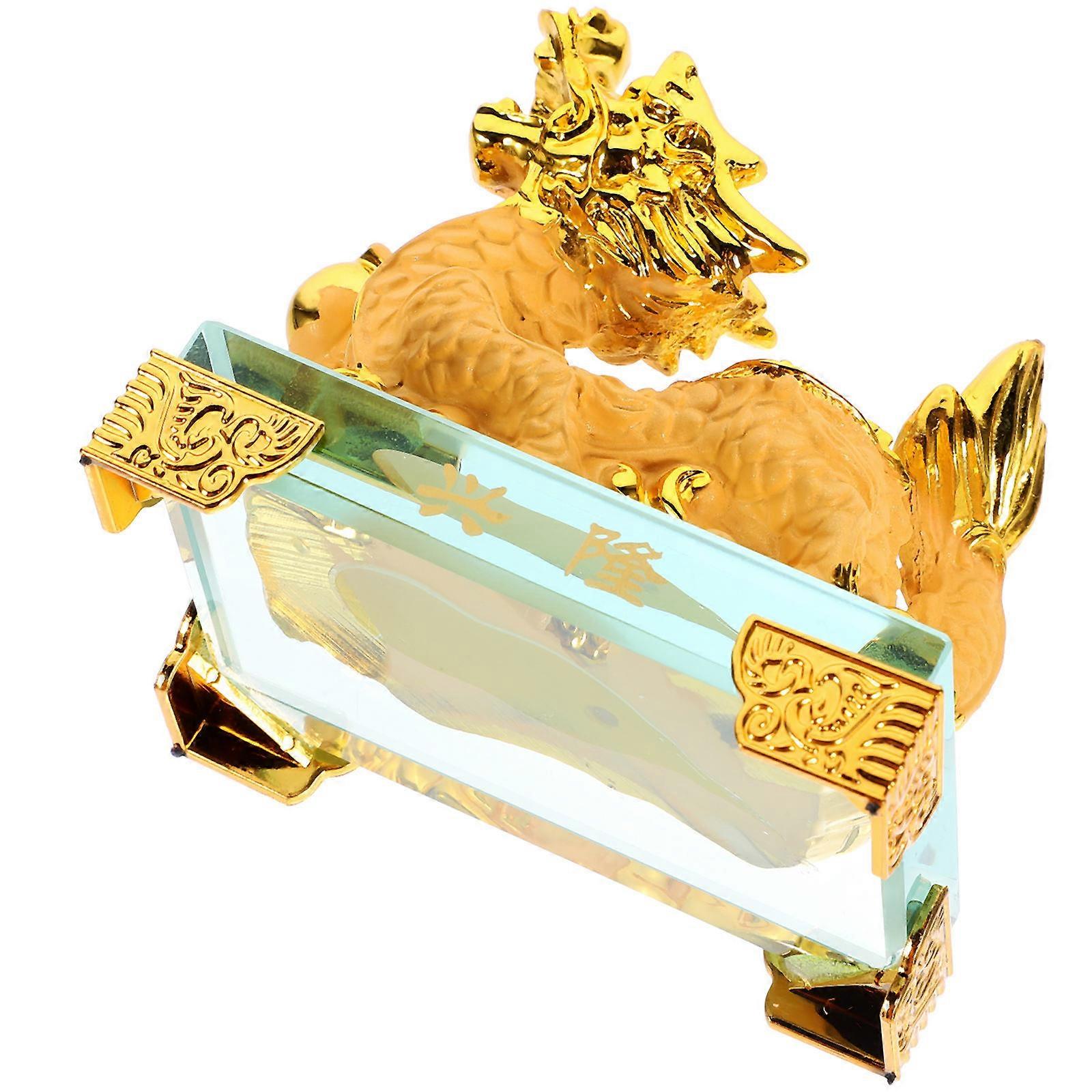Golden Dragon Figurine Resin Statue for Decoration Adds Elegance to Any Room Small Size