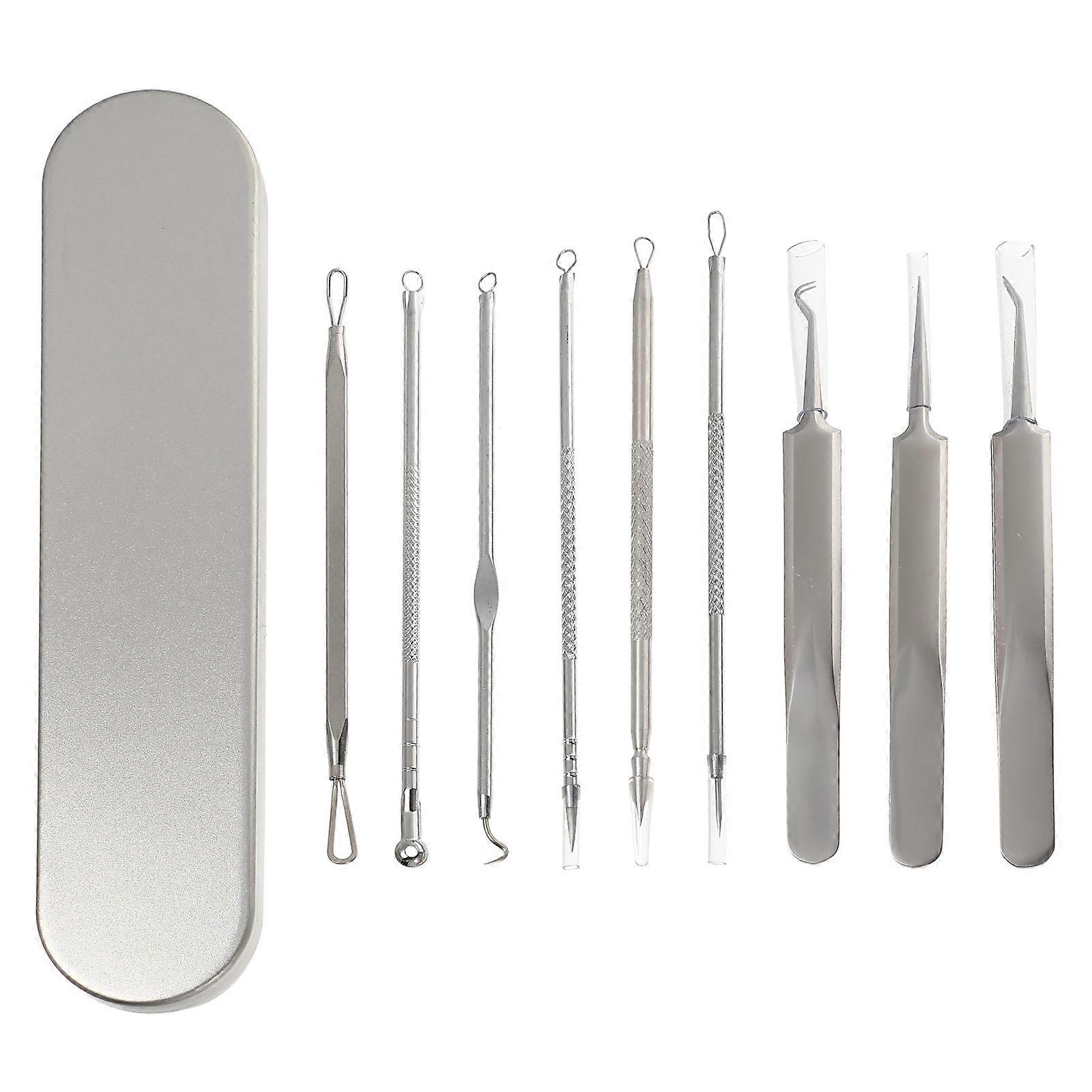 Facial Pore Cleaning Tools Pimple Pin Removal For Acne Removal Assorted Color Stainless Steel Set
