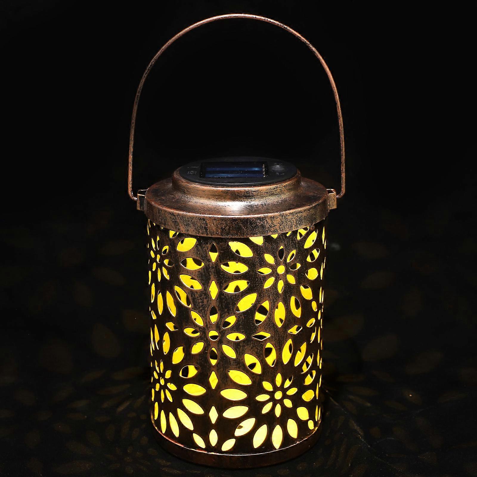 Garden Decoration Hollowed Out Pattern Projection Lamp For Friends With Gardens In Beautiful Golden Tone With 1Pc