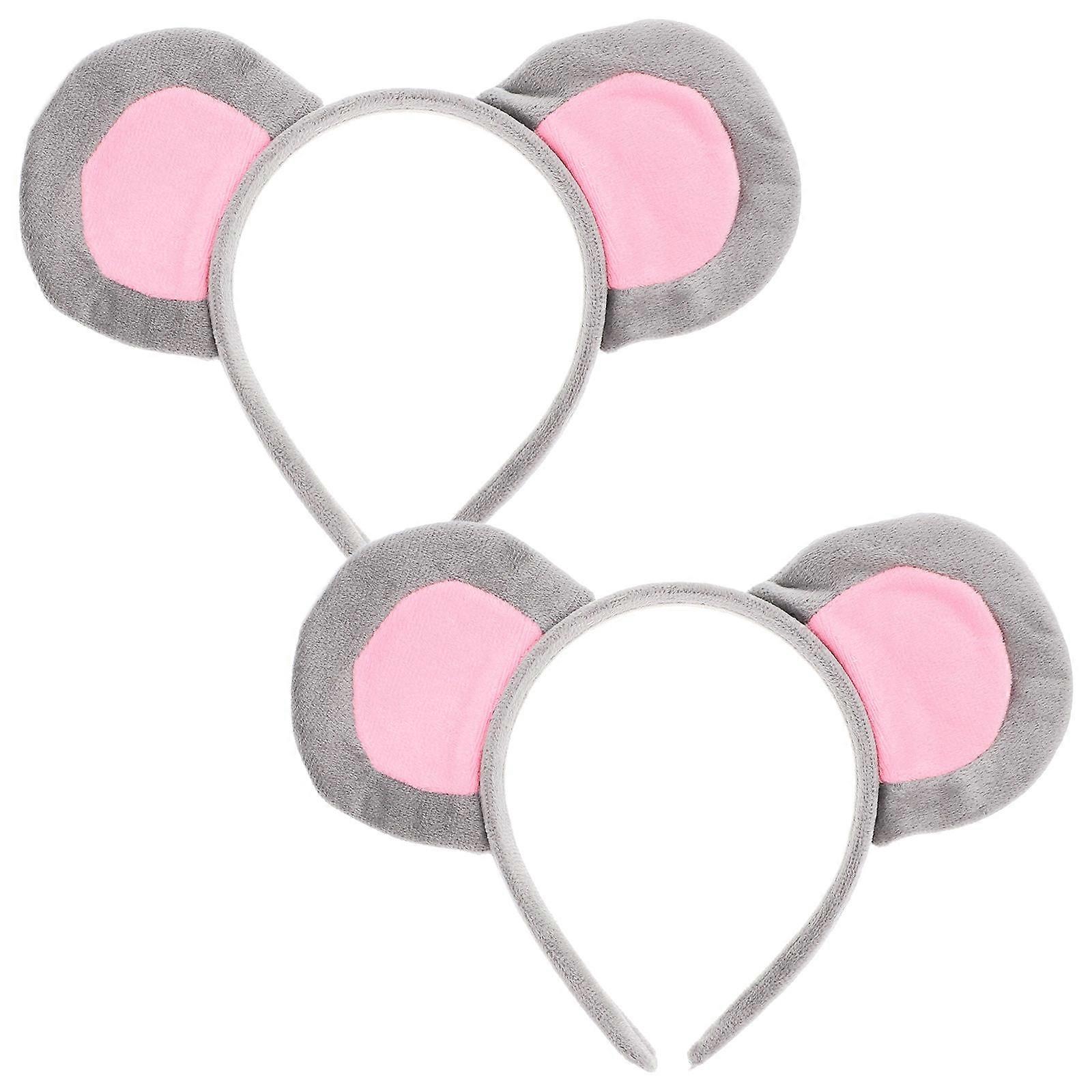 Halloween Mouse Ears Headbands Adjustable Mouse Ears Headband for Cosplay 2Pcs