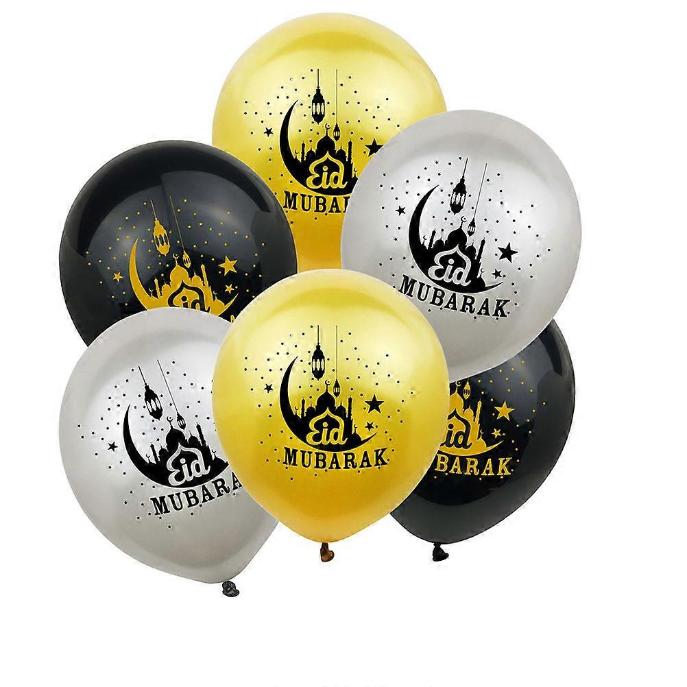 Festive Decorations 20Pcs 12 Inches Silver Ramadan Balloons For Parties Atmosphere Ornaments Layout