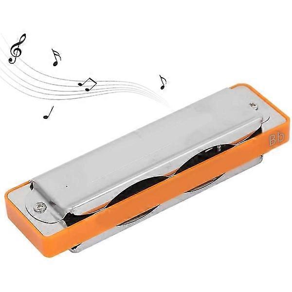10-Hole Blues Harmonica for Beginners Orange Wind Instrument