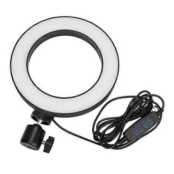 Anneau lumineux LED de 6 pouces pour la diffusion en direct, selfie et lumière d’appoint, gradable, 3 modes d’éclairage
