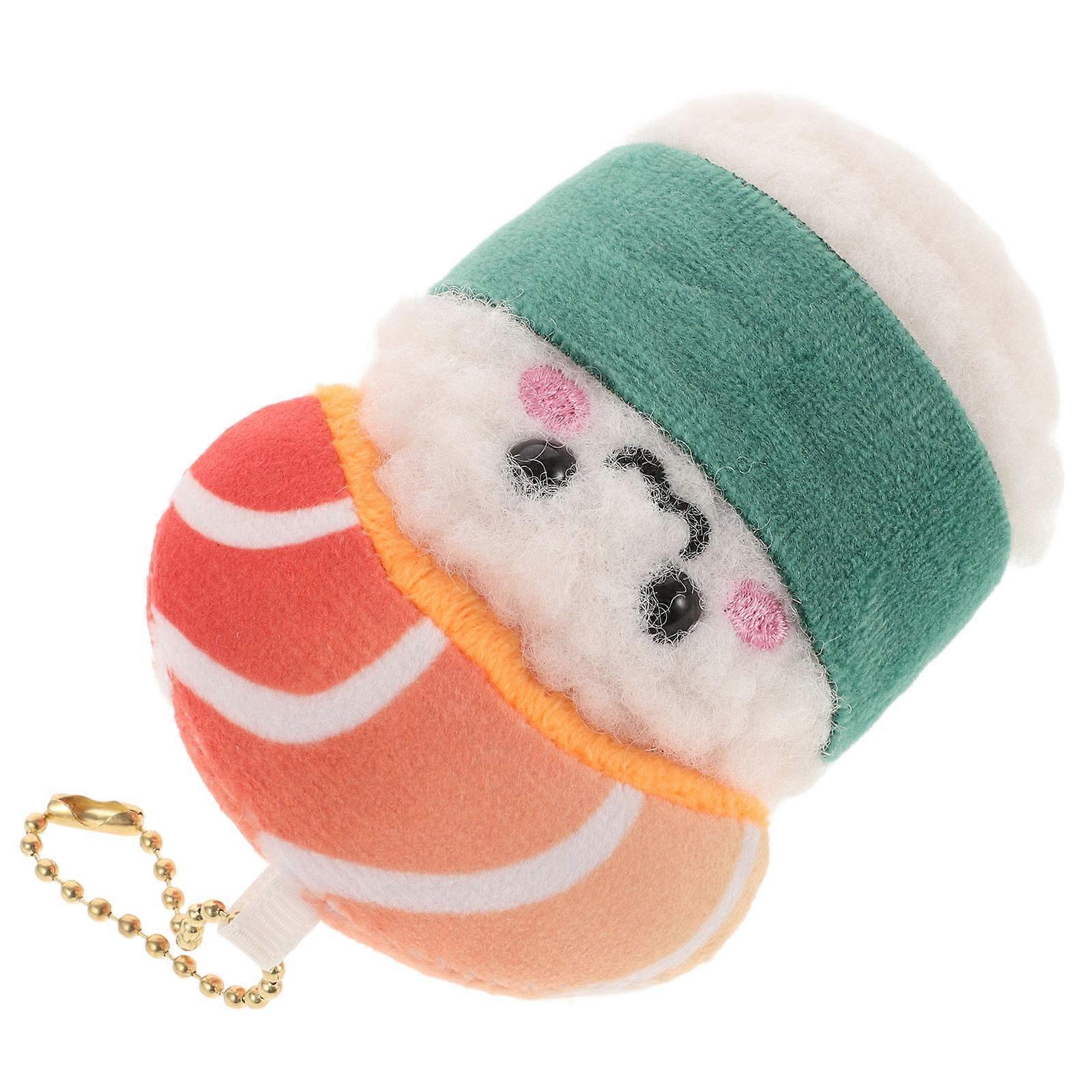 かわいいぬいぐるみキーホルダー寿司ぬいぐるみ日本のぬいぐるみ愛らしいサーモン寿司キーホルダー恋人のためのバックパックとバッグ