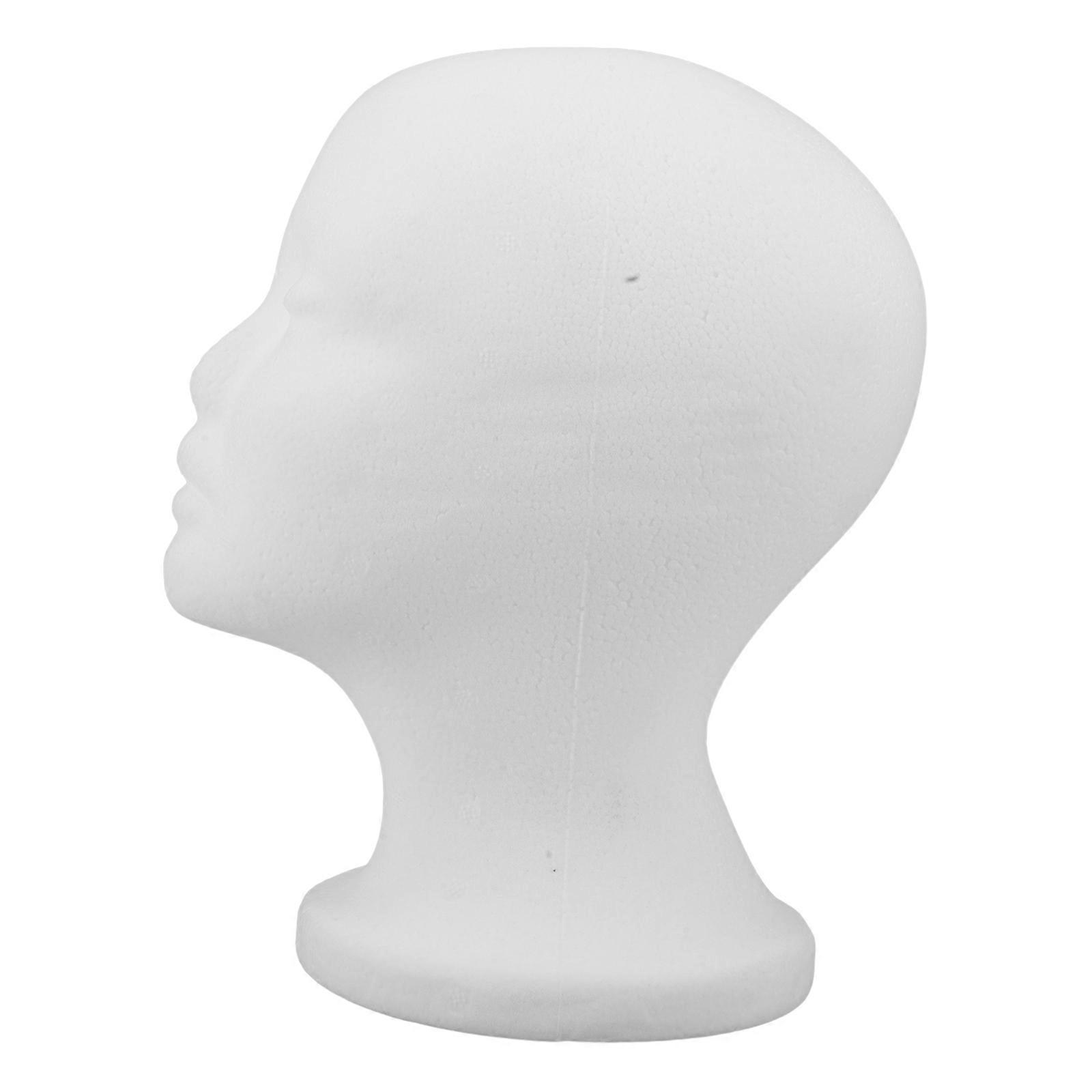 Lightweight Foam Mannequin Head for Wig Display, Wig Holder, Hat Mask Stand, Portable Blank Head Model for Home Studio Retail Use