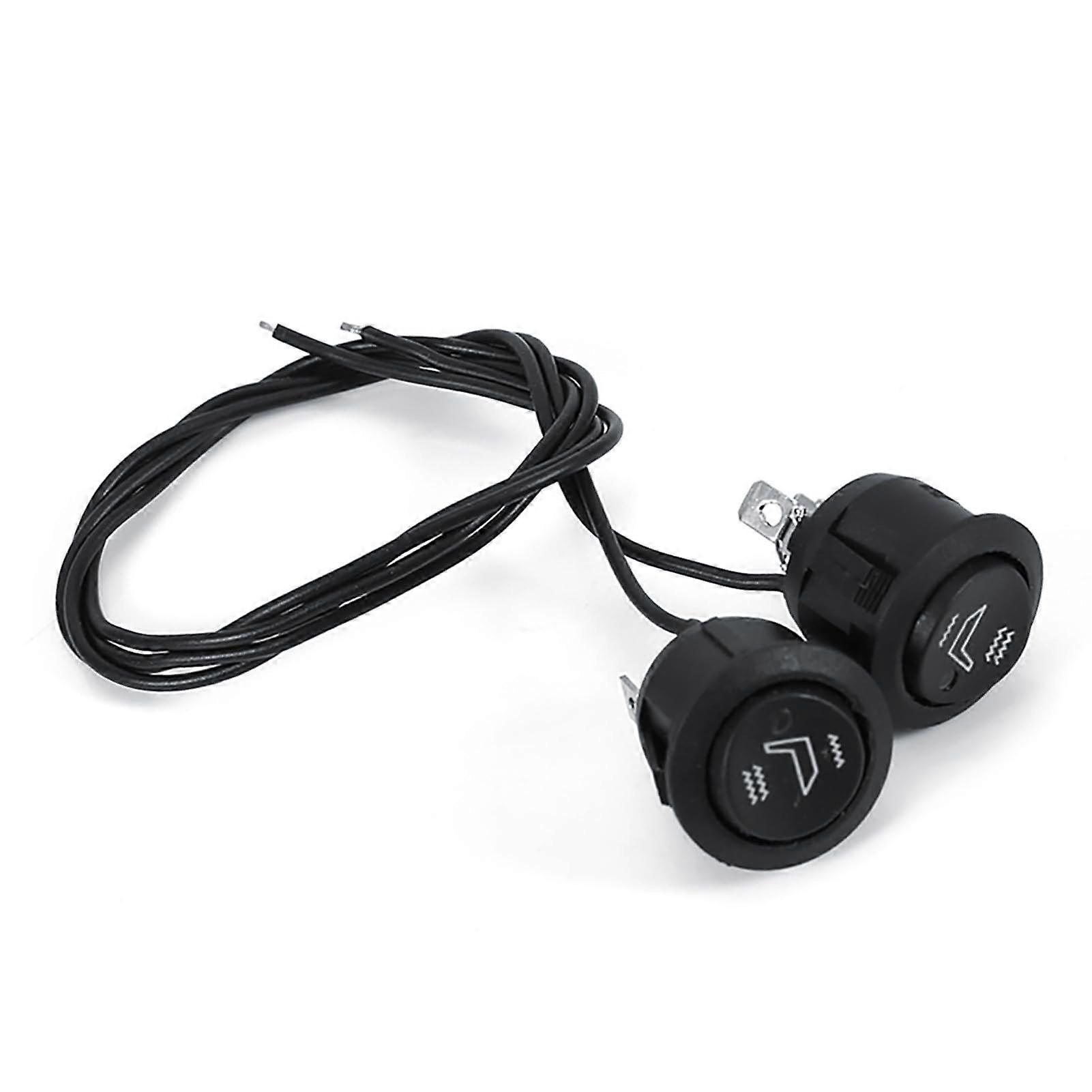 Universal 3Pin Round Car Seat Heating Switch Set for LowOff Heat Adjustment, 2Pack