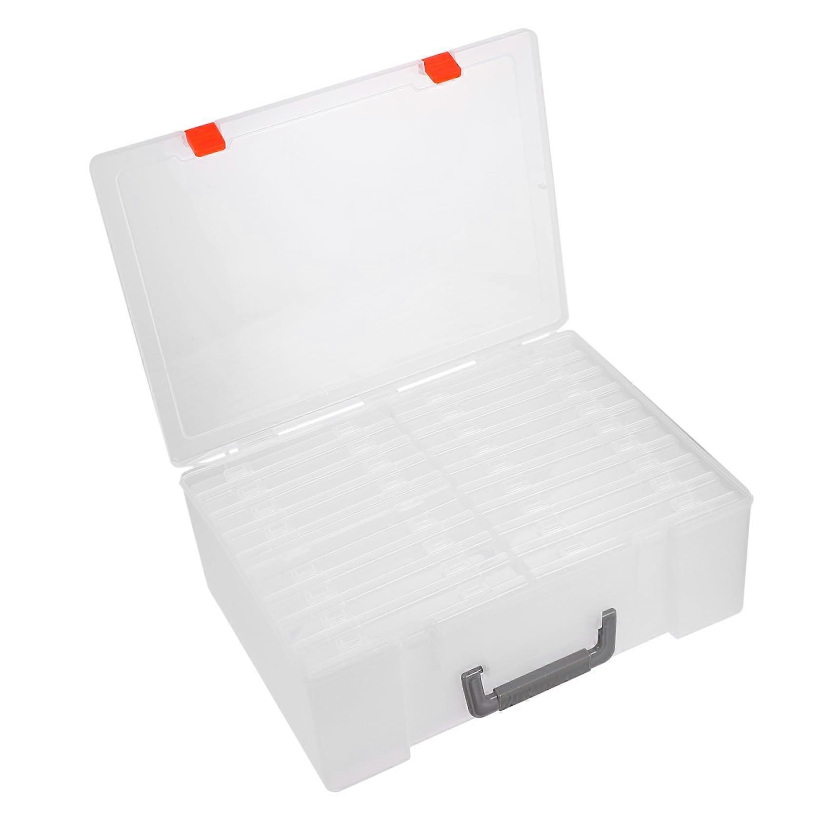 Portable Photo Box 1 Set Photo Storage Container For Pictures Picture Frame Holder Photo Craft Case Plastic