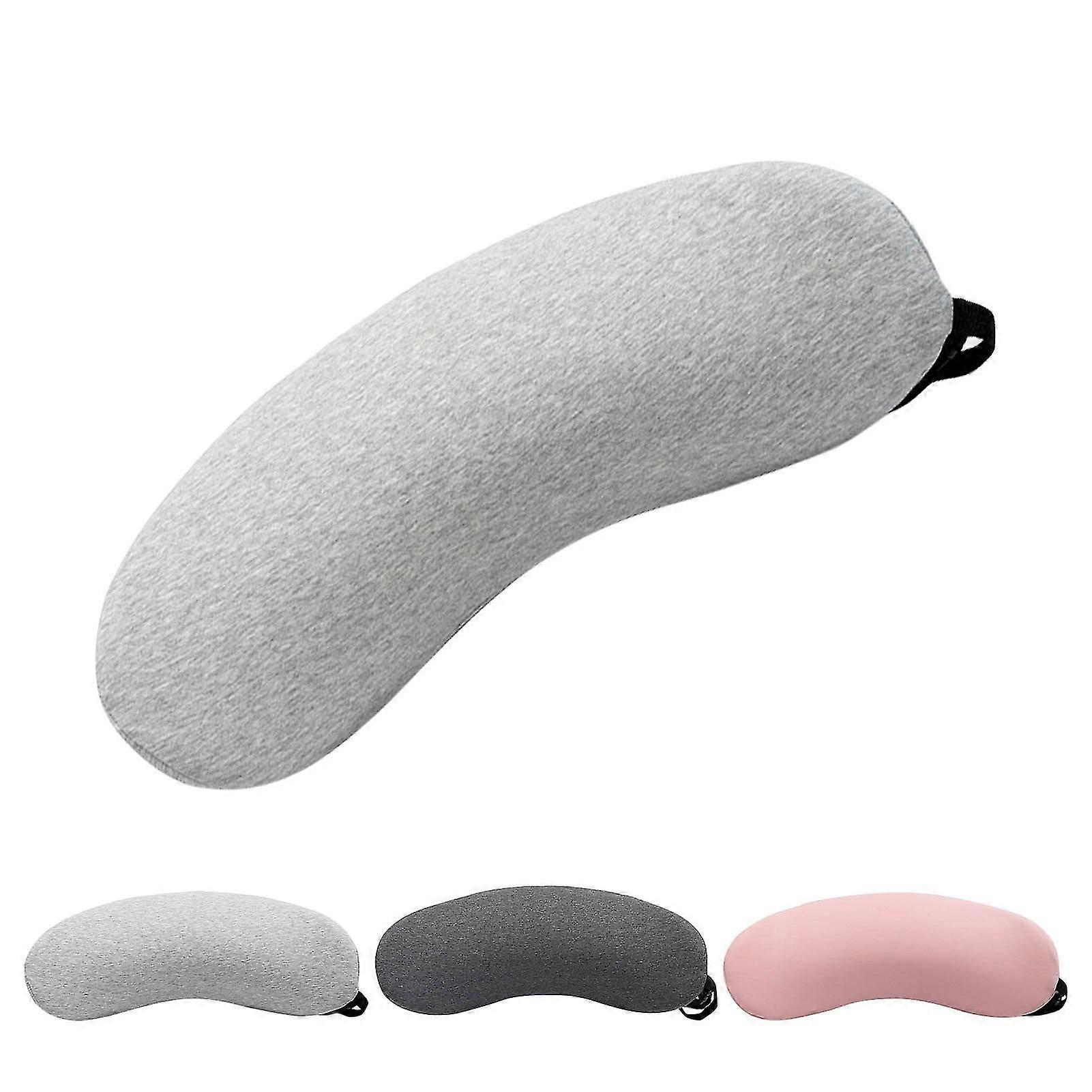 Lumbar Support Pillow Memory Foam Soft Good Resilience Reduce Pressure Ergonomic Back Waist Support Cushion Light Gray 47x21x13cm/18.5x8.3x5.1in