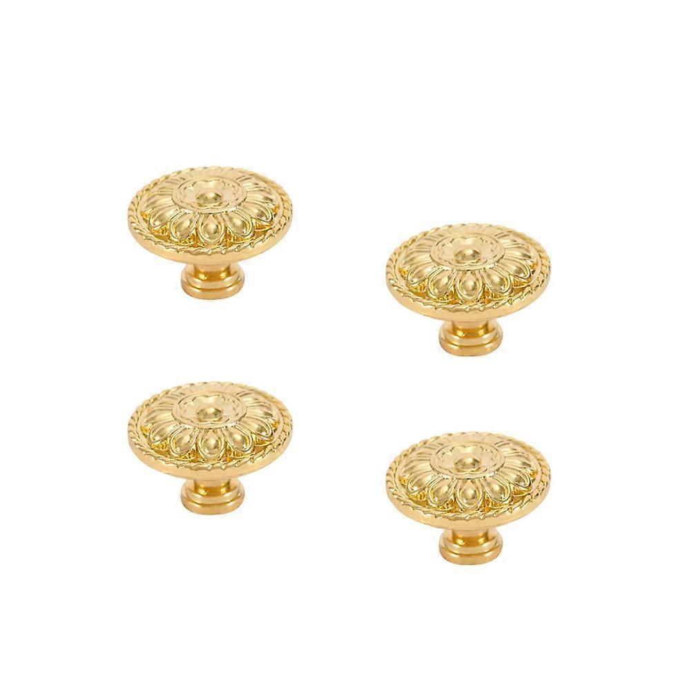 Pack of 4 Round Cabinet Knobs 32x21mm Gold Vintage Drawer Knobs Single Hole  Door Handles for Cupboard Wardrobe | Fruugo US