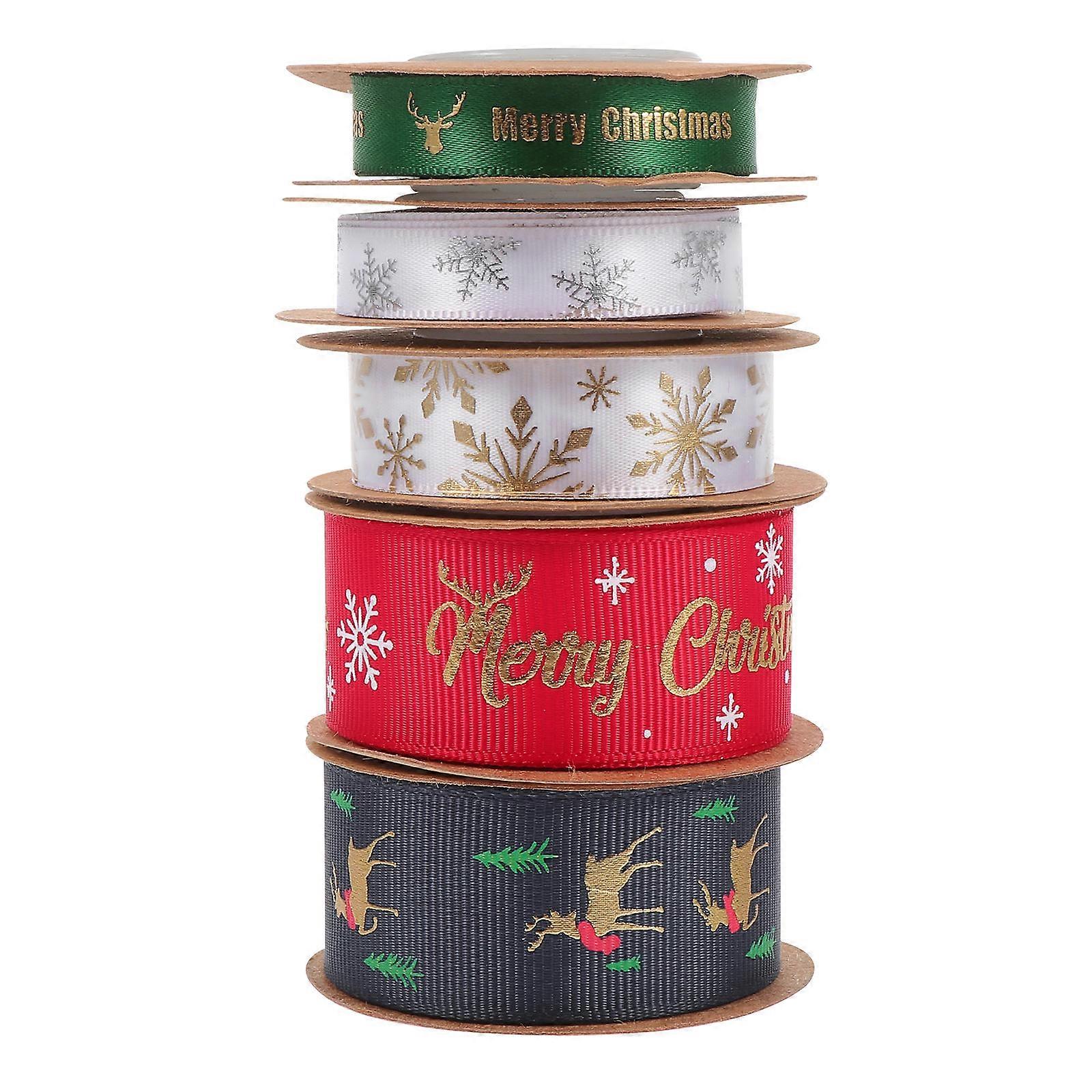 Decorative Ribbons For Crafts 5Pcs Polyester Assorted For Birthday Presents And Holiday Packages