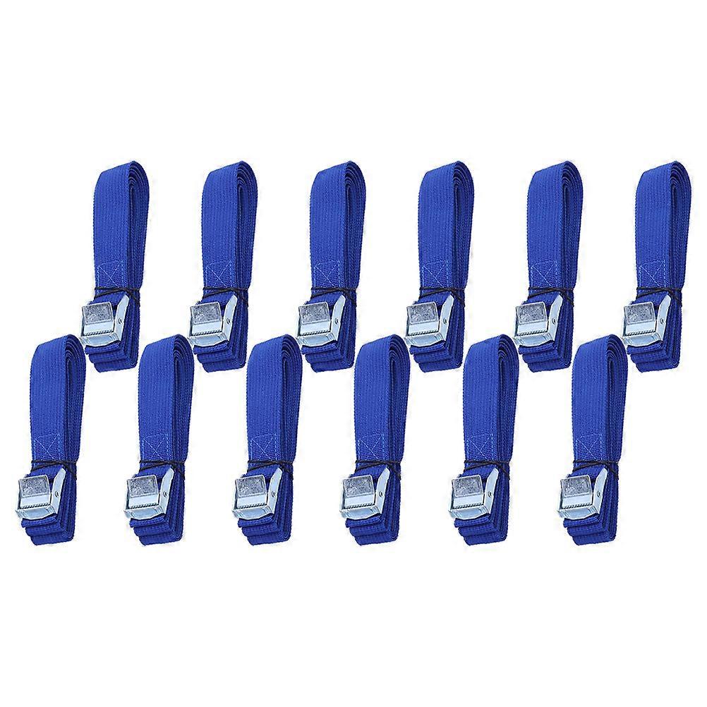Tie Down Strap Cargo Straps for Kayak Blue Polyester Material with Cam Buckle for Firmly Fixed Load 12Pcs