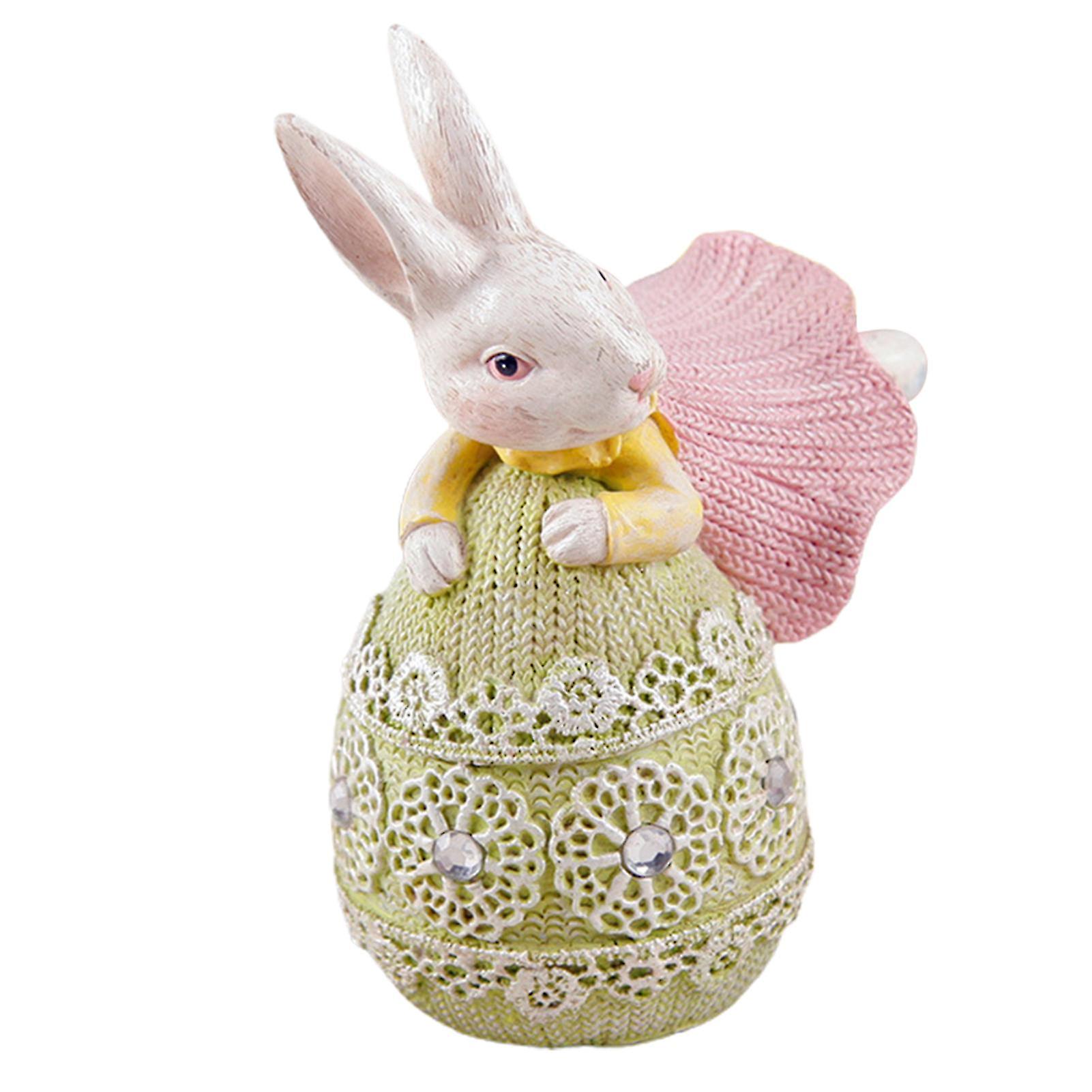 Easter Eggs Decoration Rabbit Statue Artwork Desktop Decoration