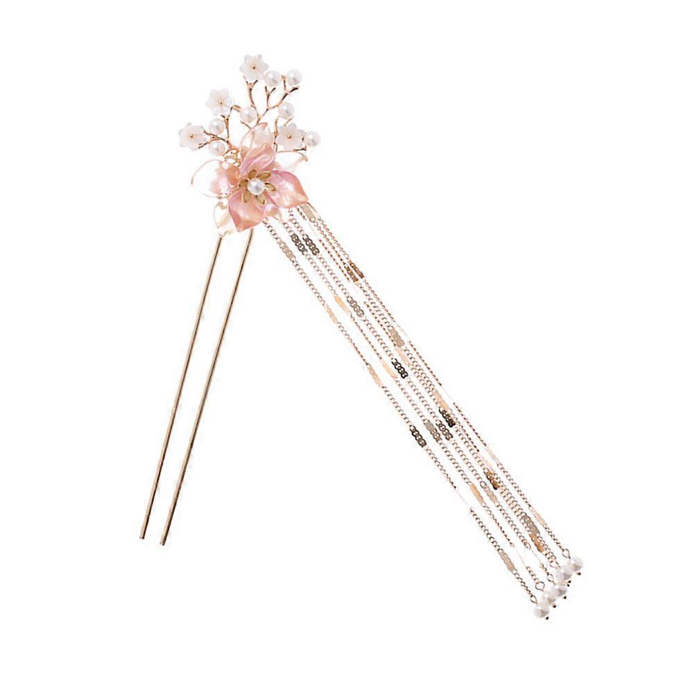 Retro Flower Tassel Hairpin in Assorted Colors for Decor with Smooth Edges 1pc