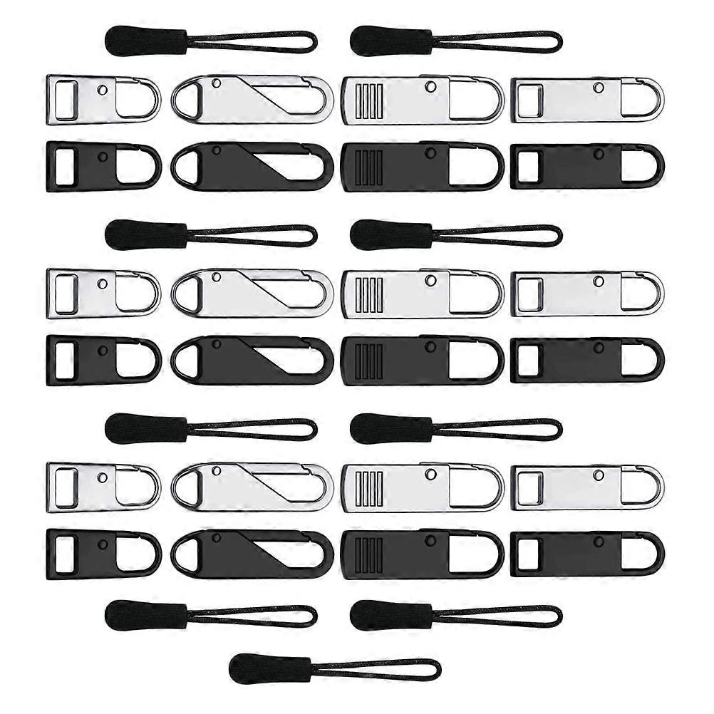 Zipper Accessories for Outdoor Activities and Daily Use Square Design 2.9X0.8cm 1 Set of 33 Pieces