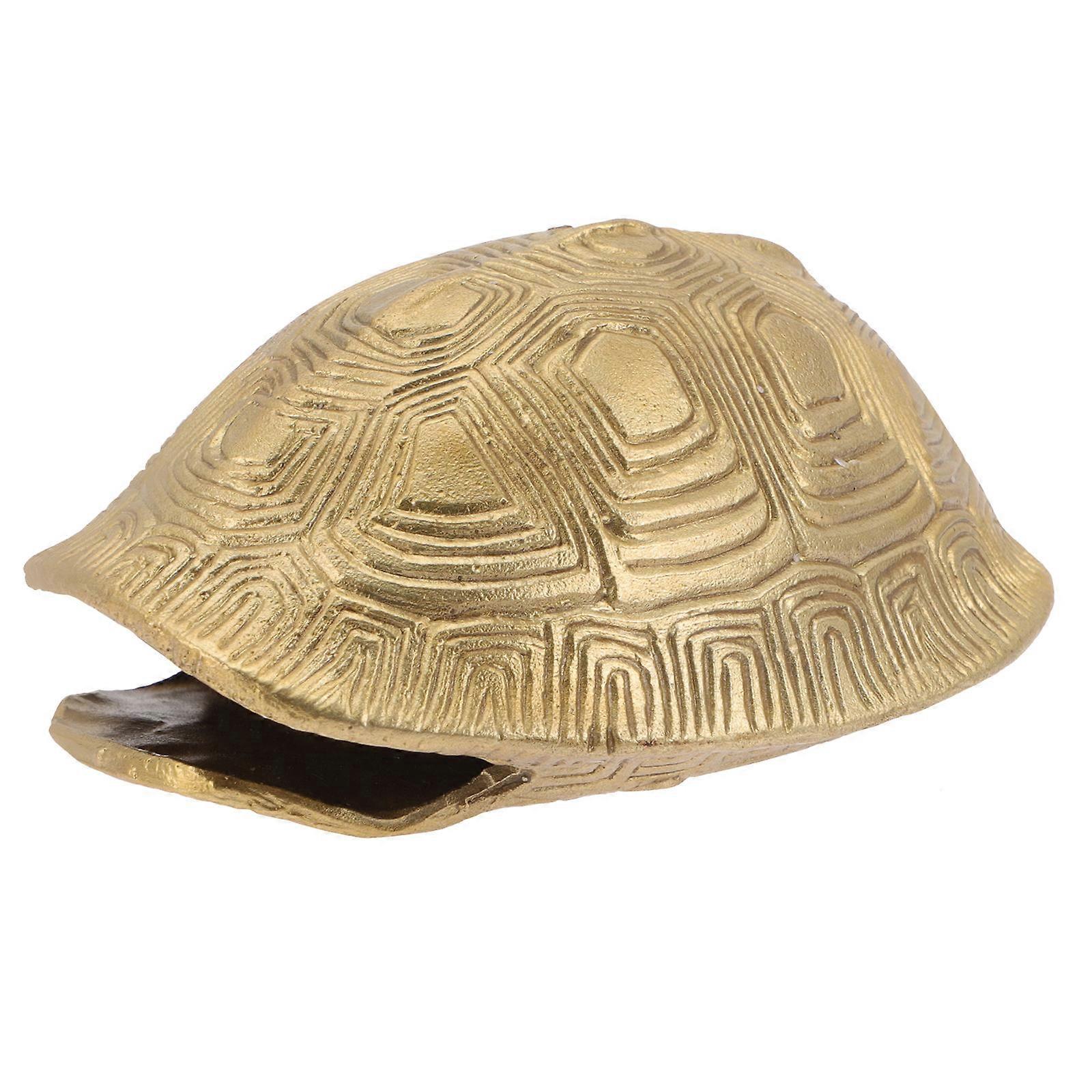 Golden Copper Turtle Sculpture for Home Decor with Retro Style Craftsmanship